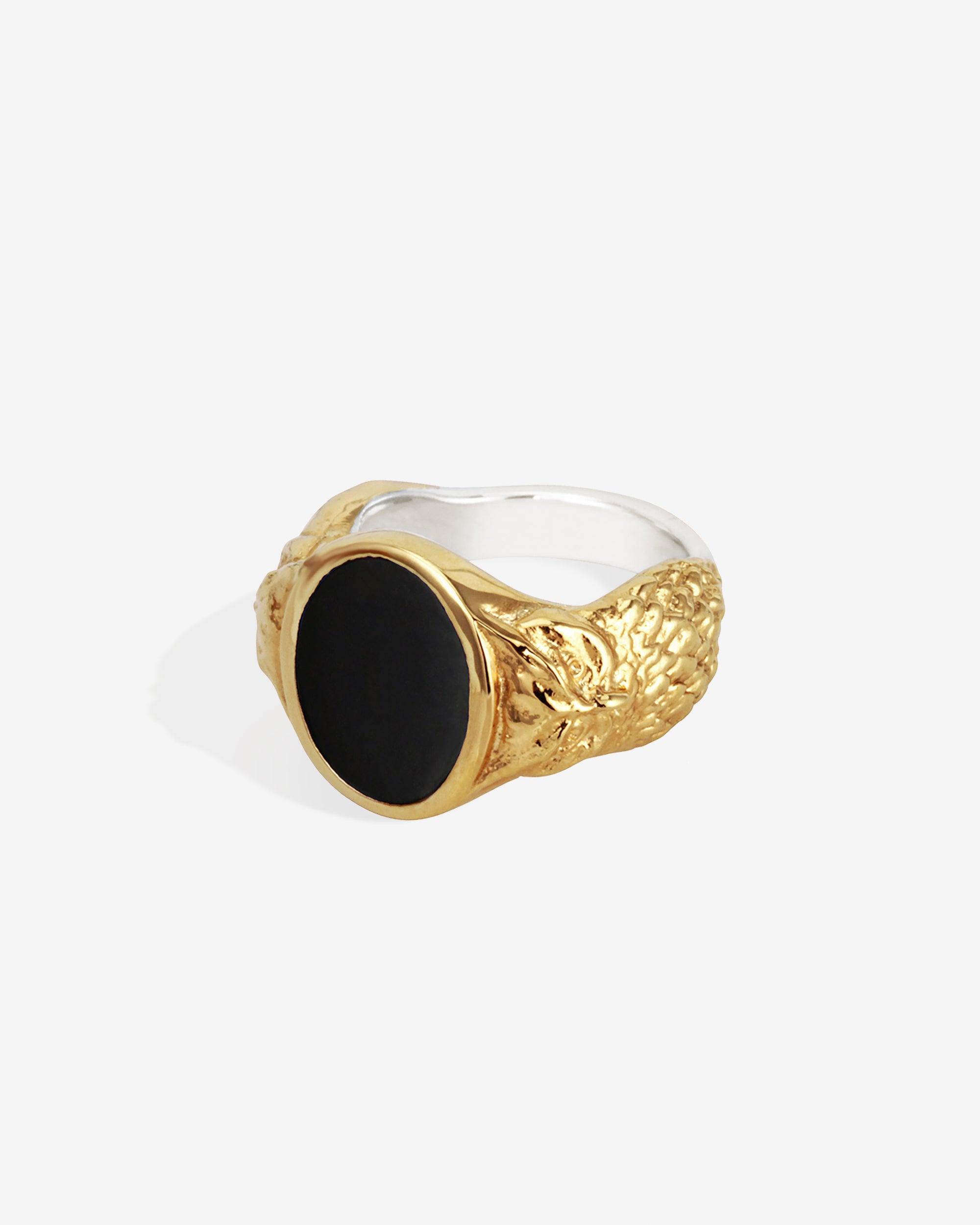 Temple of the Sun Palas Ring Onyx Gold Vermeil