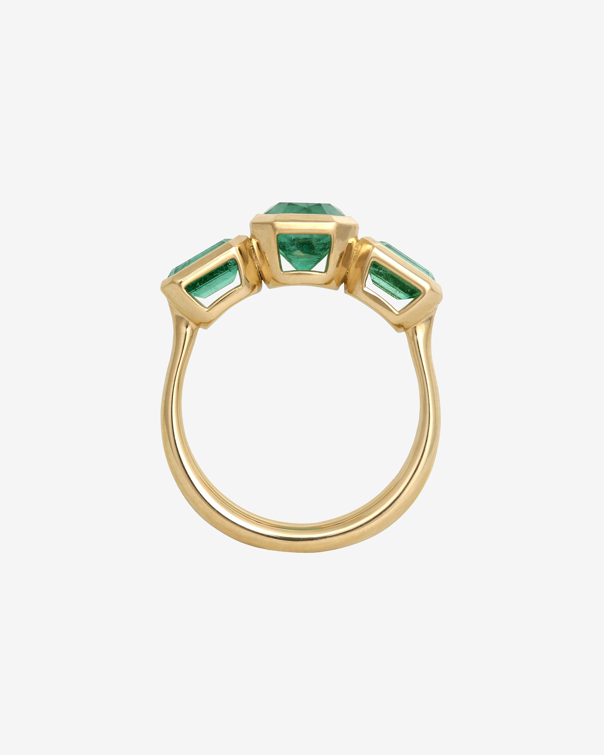 Temple of the Sun Paloma Trilogy Ring Emerald Solid Gold