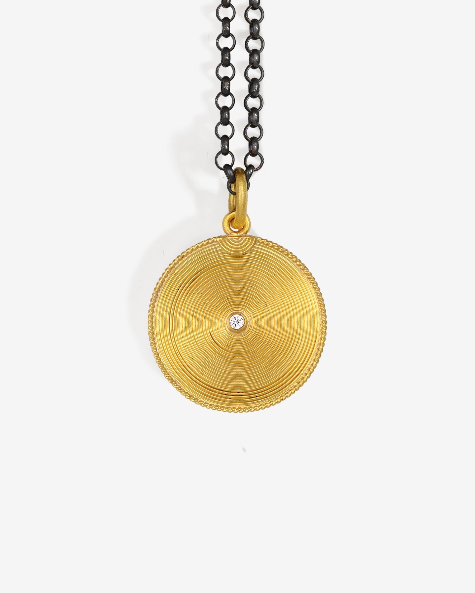 Temple of the Sun Patella Large Necklace Diamond Solid Gold