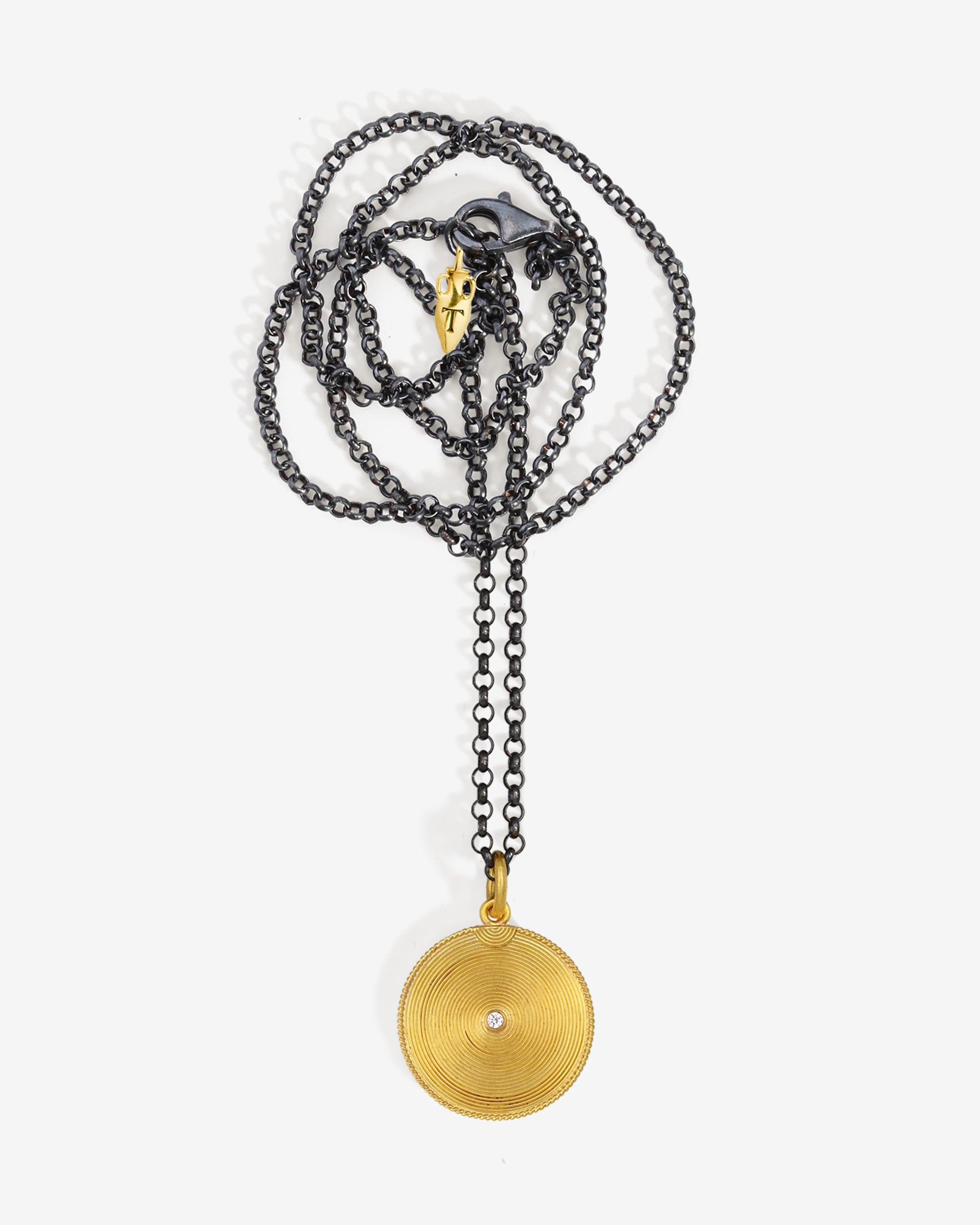 Temple of the Sun Patella Large Necklace Diamond Solid Gold