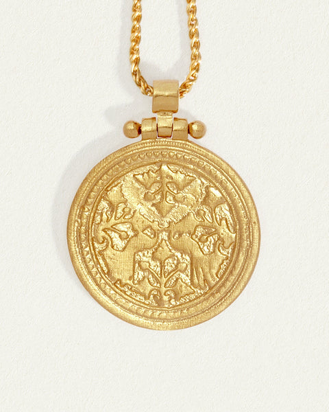 Peacock Necklace Gold Vermeil – Temple of the Sun Jewellery