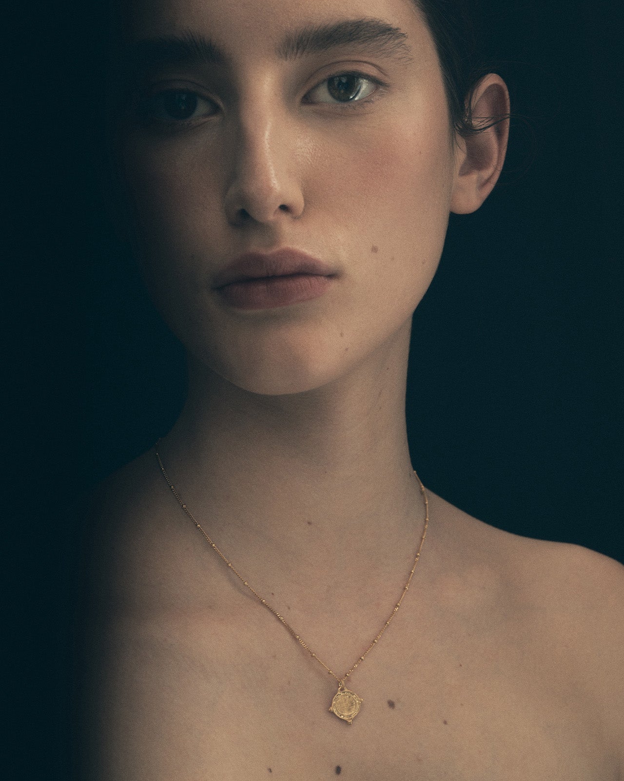 Temple of the Sun Petra Coin Necklace Gold Vermeil