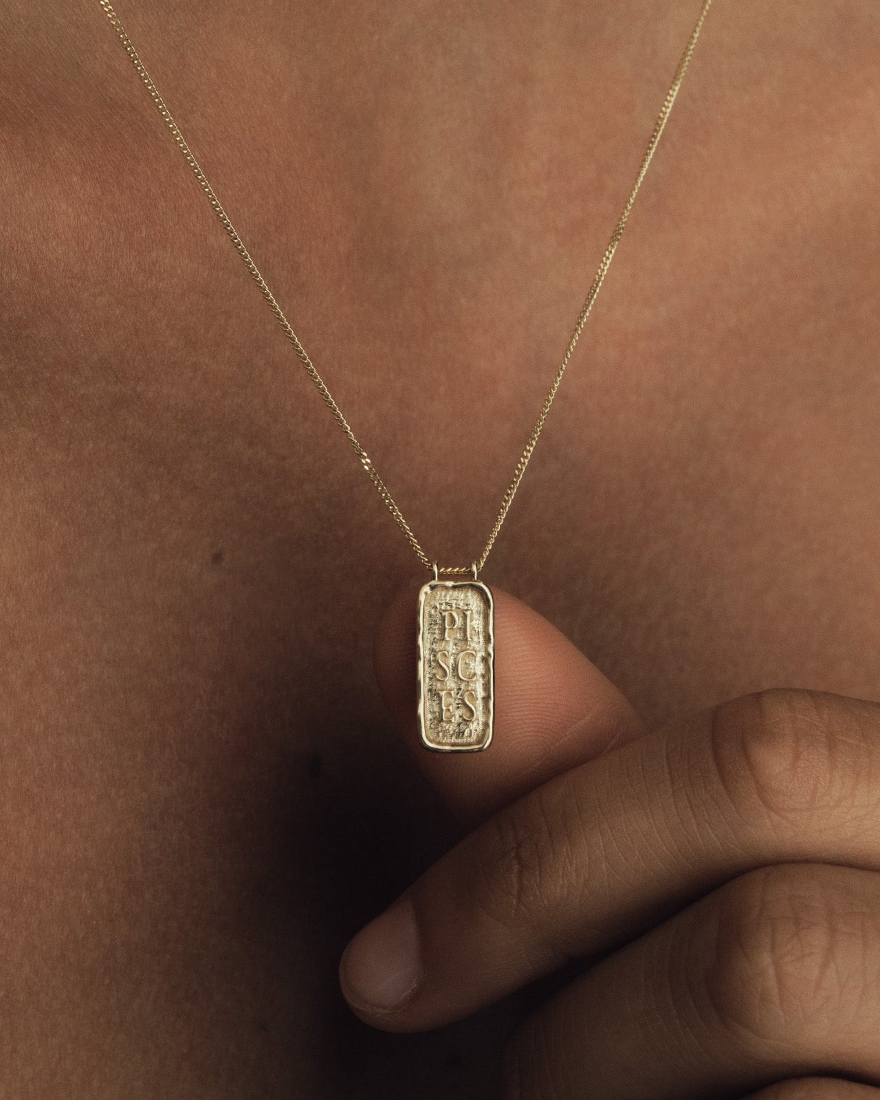 Temple of the Sun Pisces Necklace Solid Gold