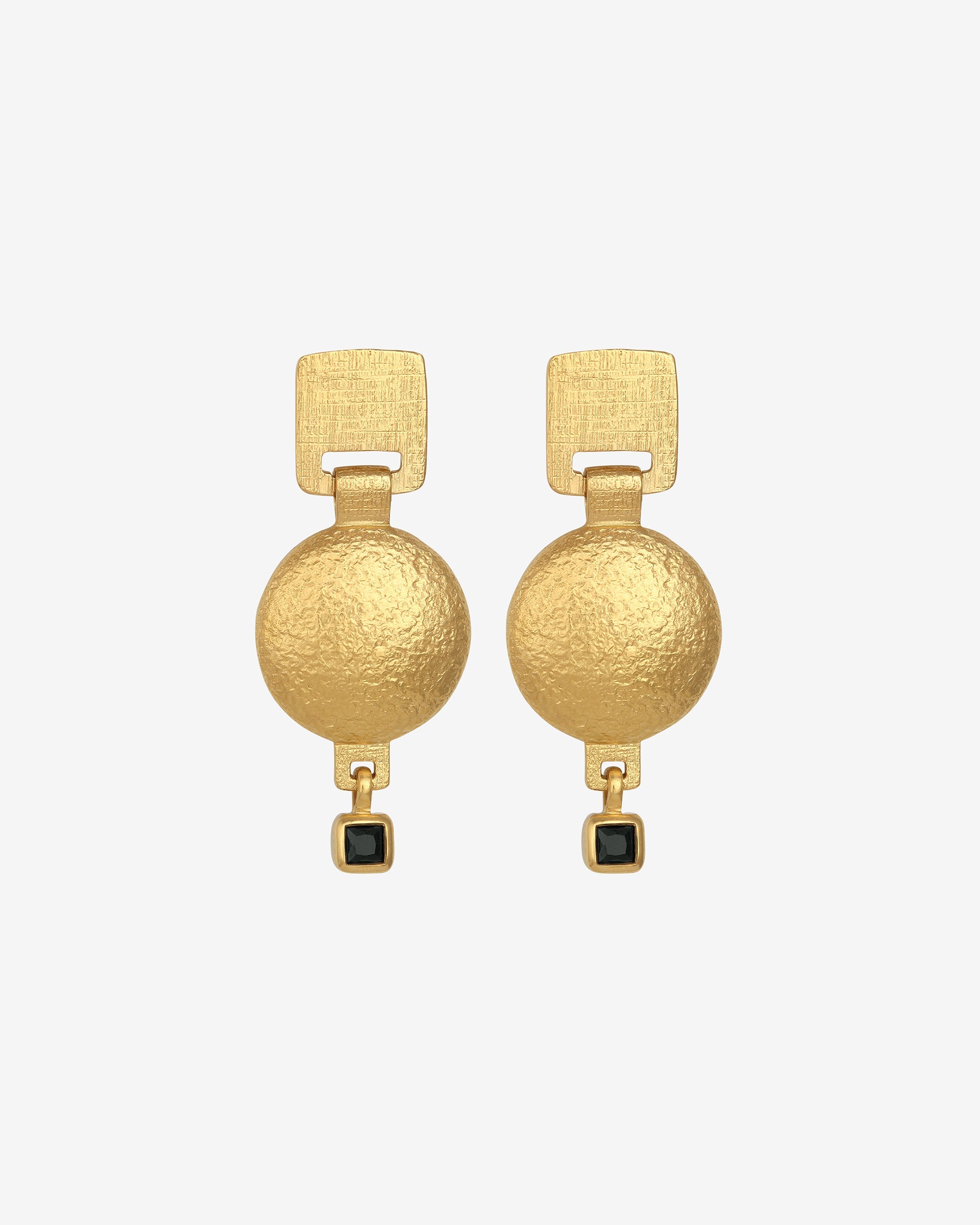 Temple of the Sun Plato Earrings Gold Vermeil