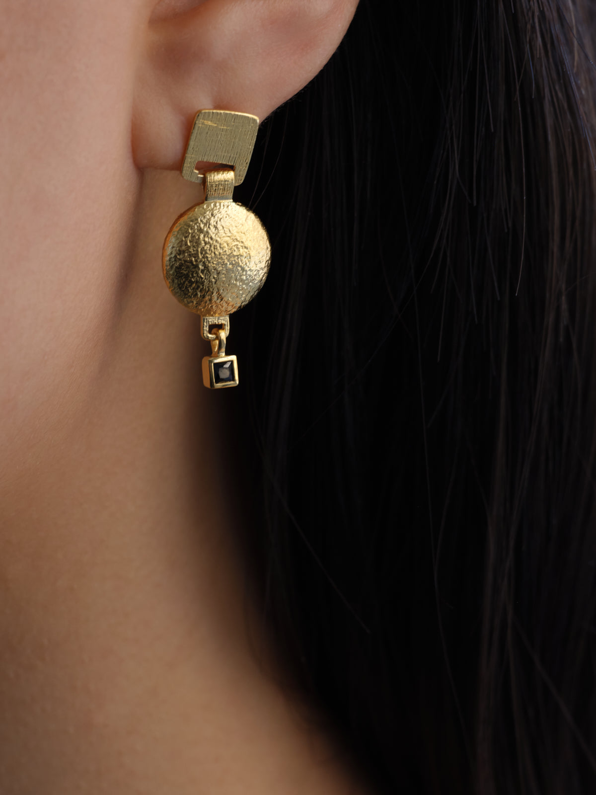 Temple of the Sun Plato Earrings Gold Vermeil
