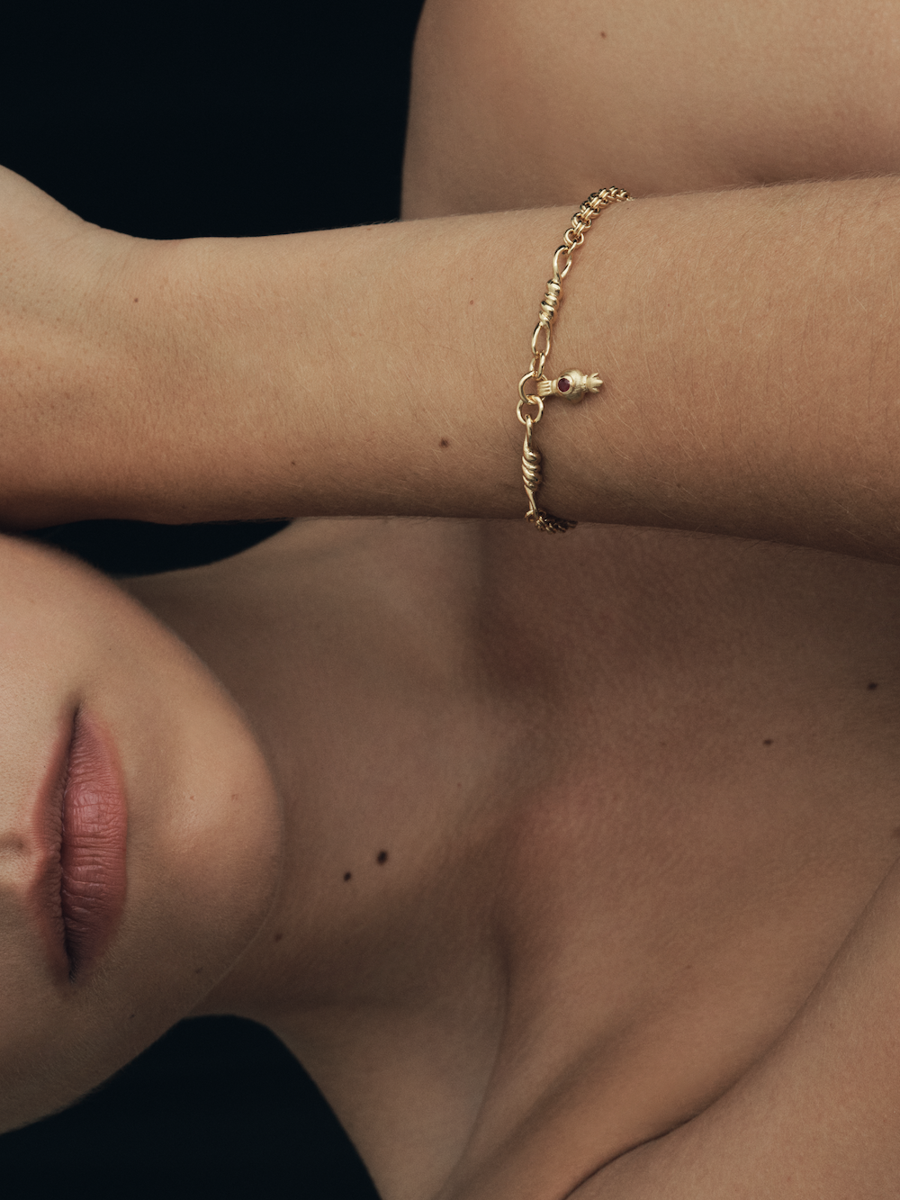 Temple of the Sun Pomegranate Bracelet Gold Vermeil