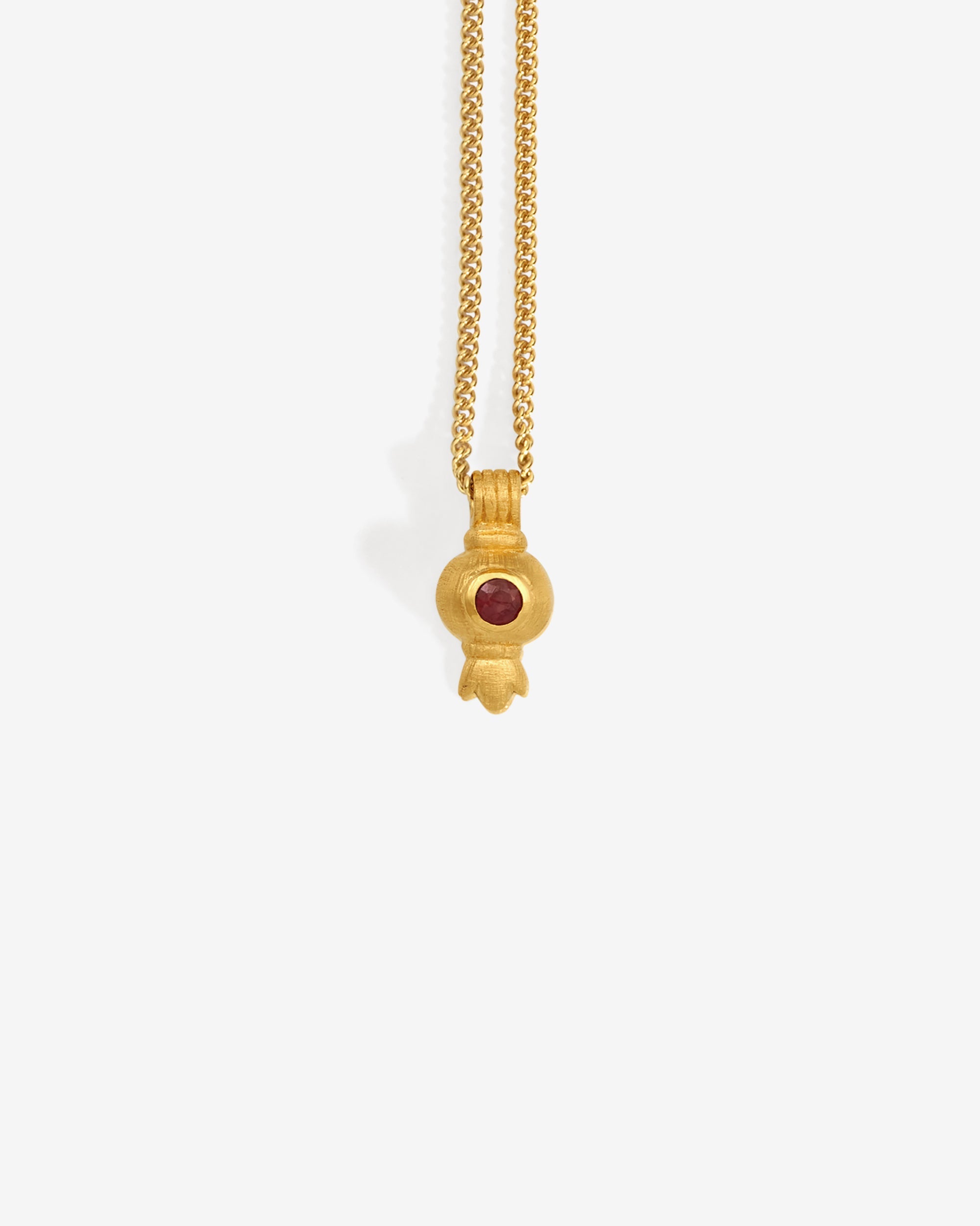 Temple of the Sun Pomegranate Necklace Gold Vermeil