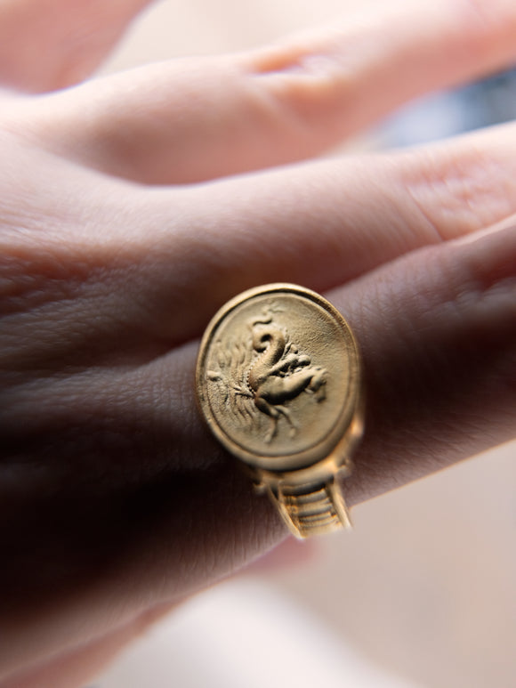Temple of the Sun Poseidon Ring Gold Vermeil