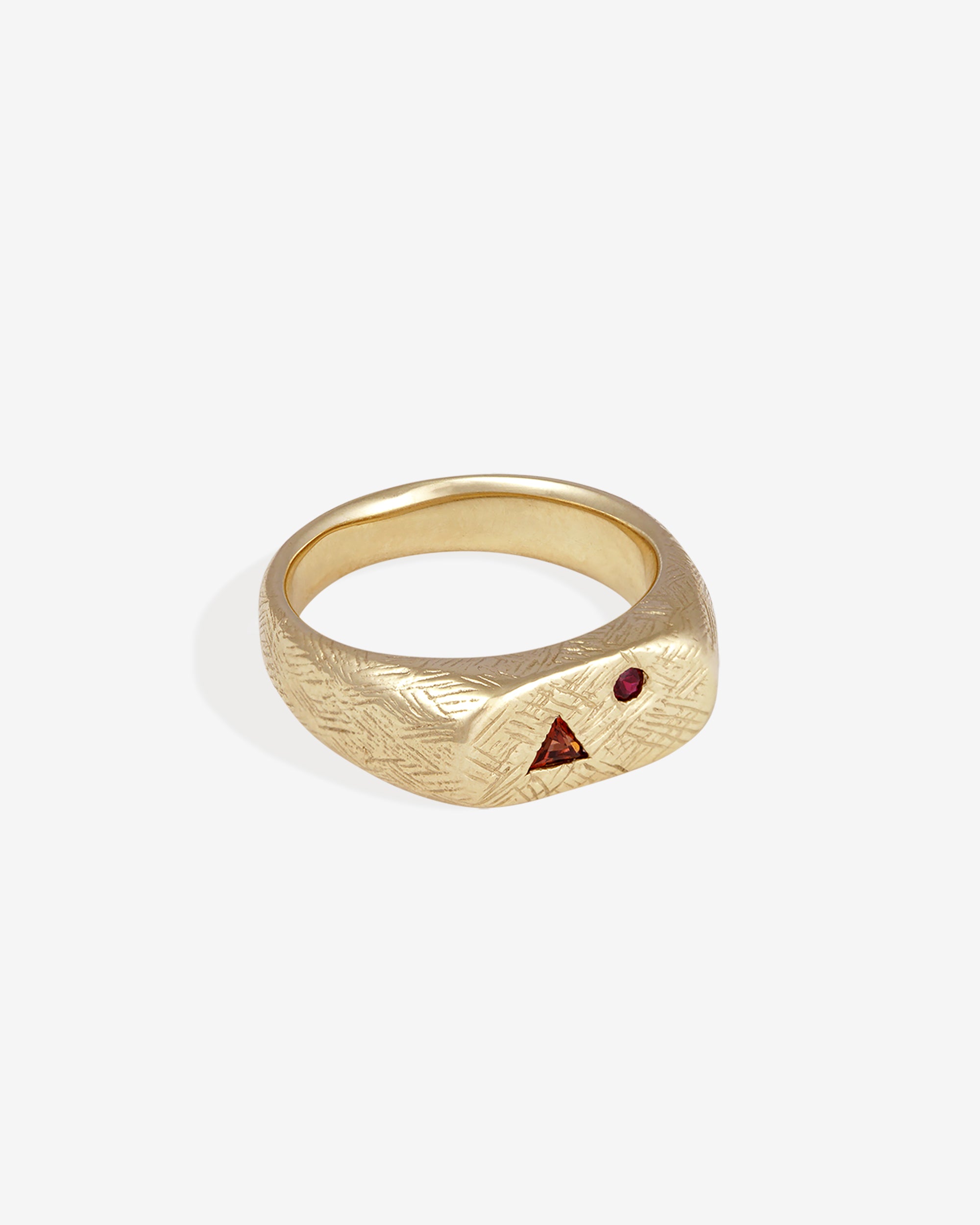 Temple of the Sun Pyra Ring Garnet Ruby Solid Gold