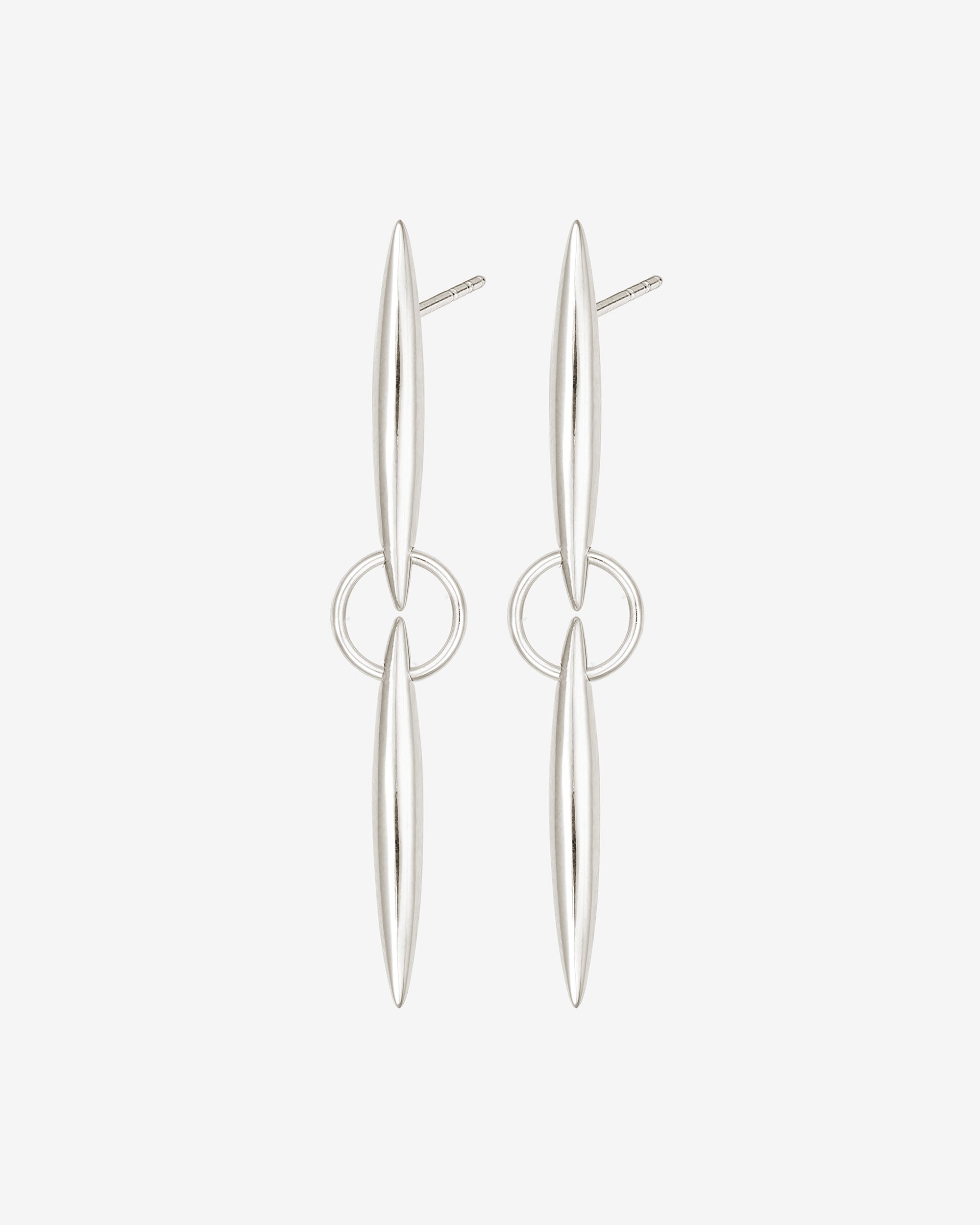 Temple of the Sun Quilla Earrings Silver