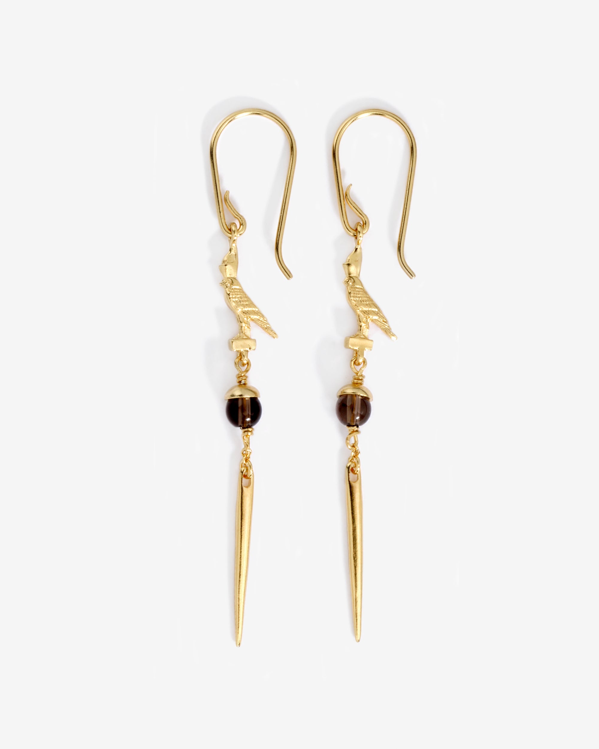 Temple of the Sun Ray Earrings Gold Vermeil