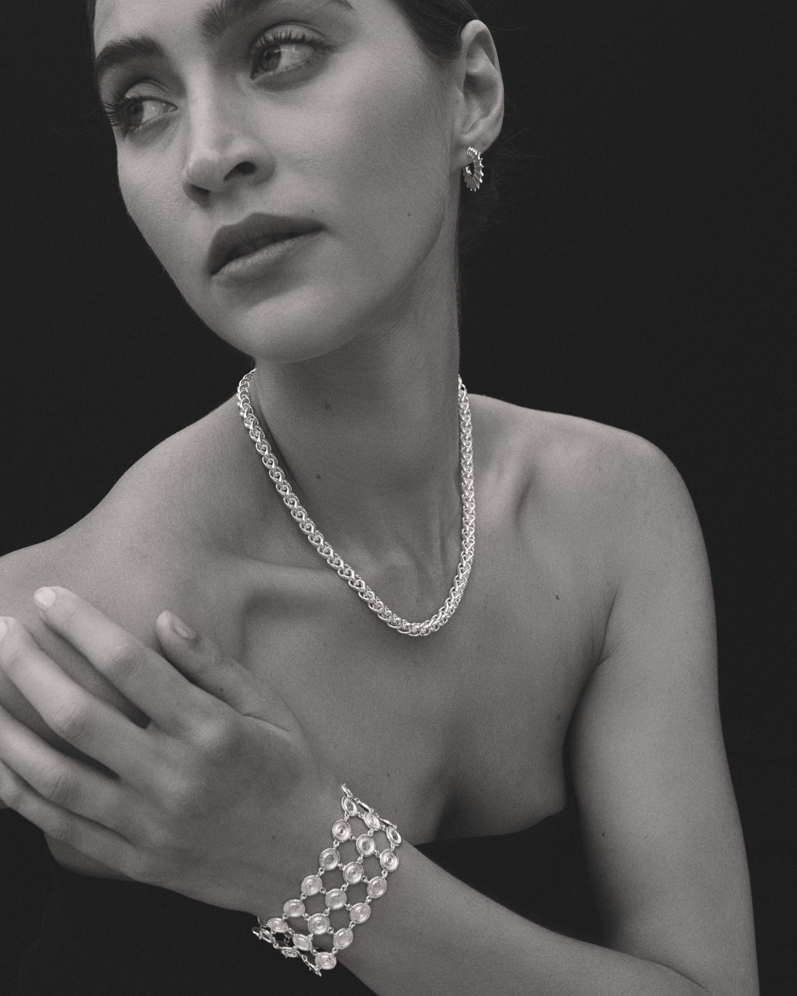 Temple of the Sun Reign Coin Bracelet Silver