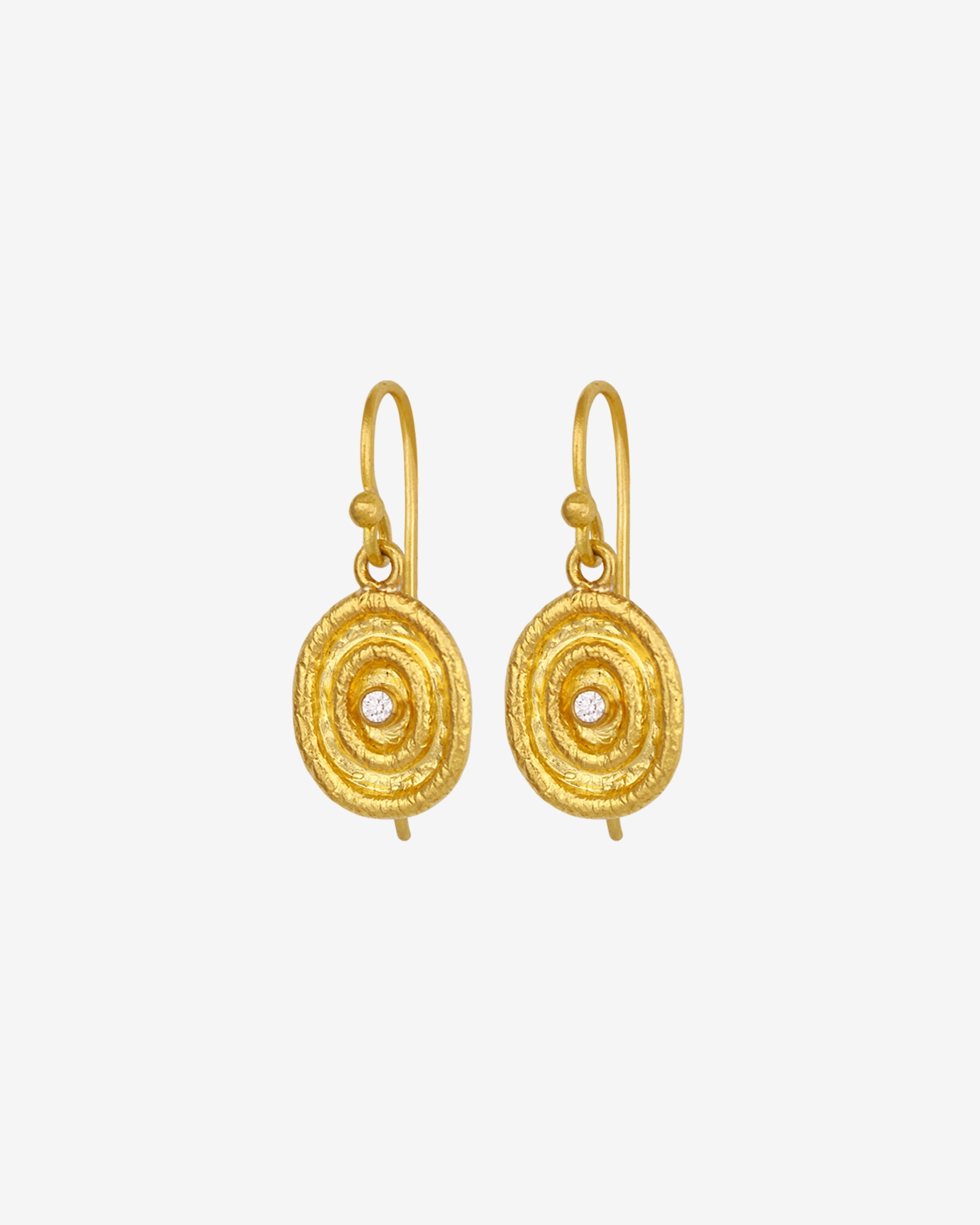 Temple of the Sun Reign Earrings Diamond Solid Gold