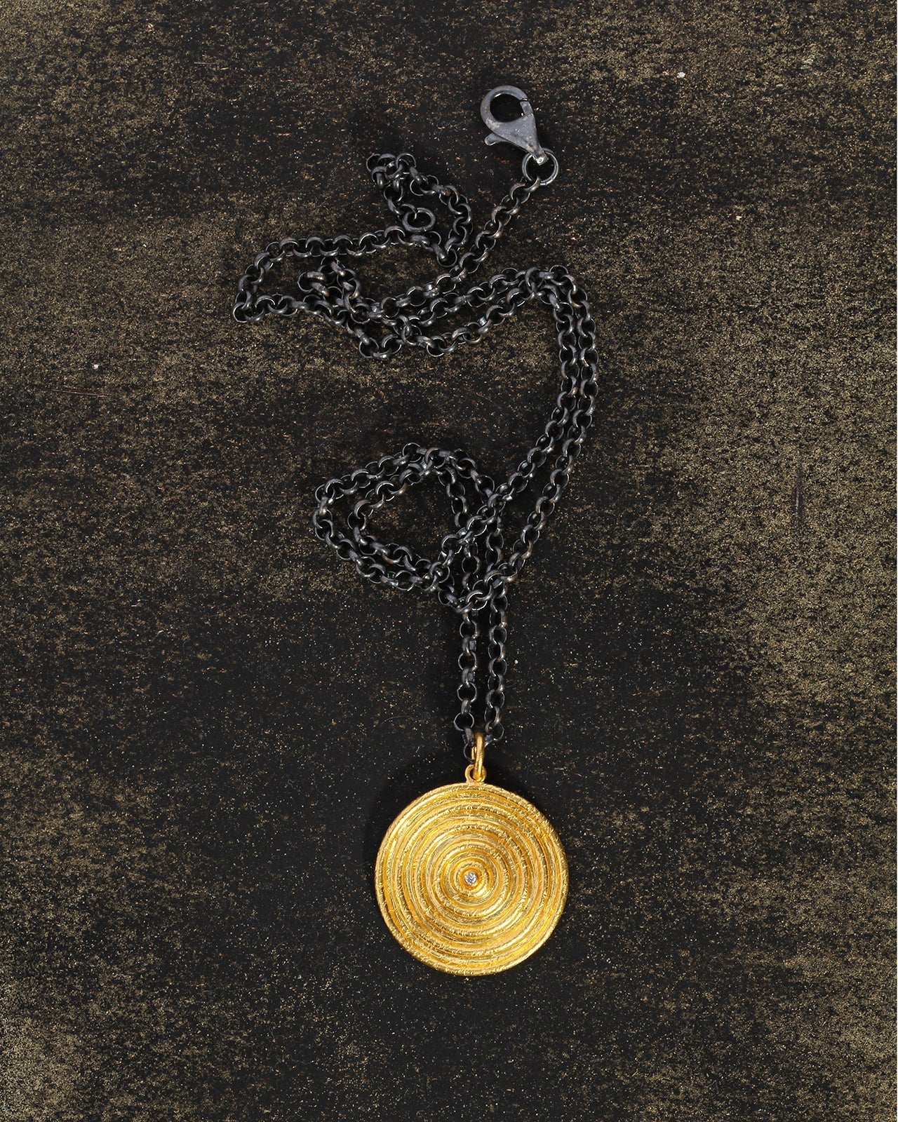 Temple of the Sun Reign Large Necklace Diamond Solid Gold