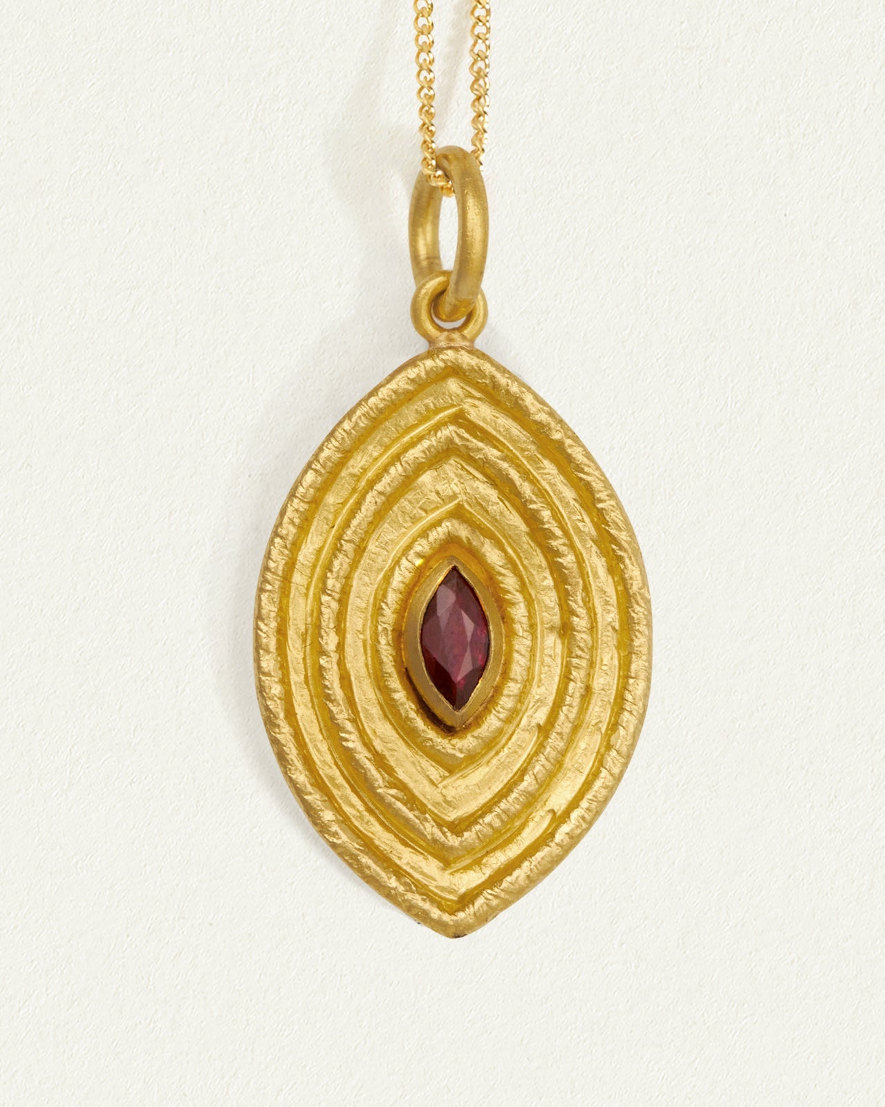 Reign Medium Necklace Ruby Solid Gold Temple of the Sun Jewellery