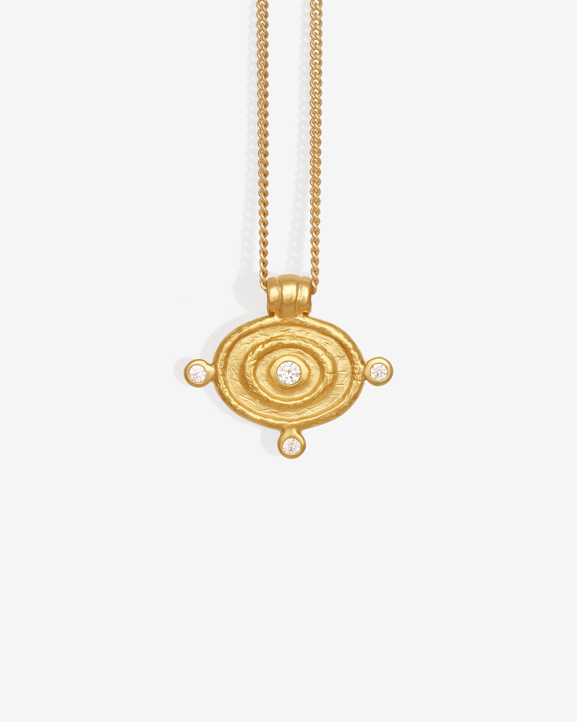 Temple of the Sun Reign Oval Necklace Gold Vermeil