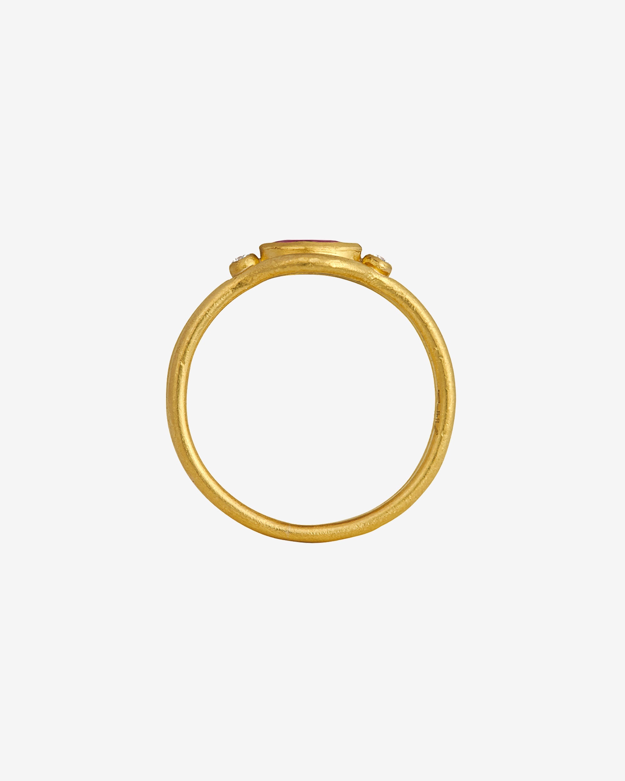 Temple of the Sun Reign Ring Ruby Diamond Solid Gold