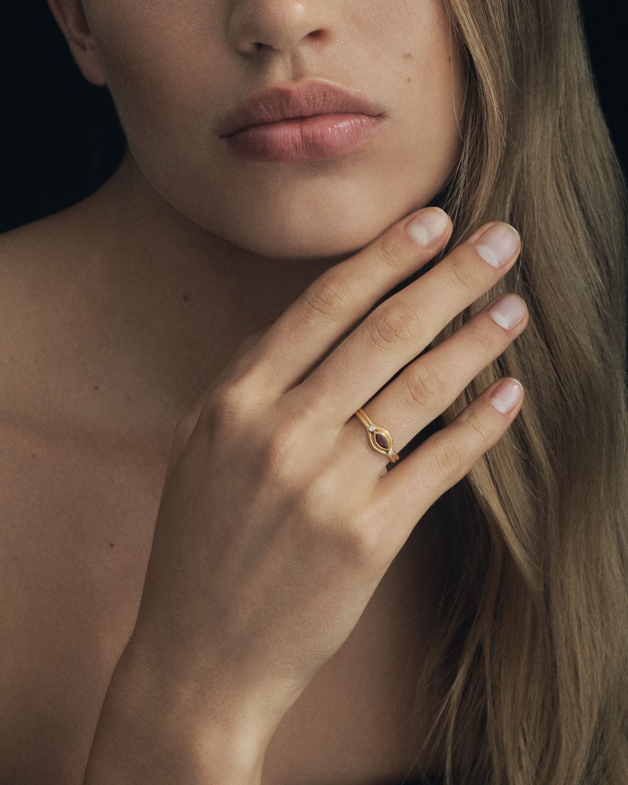 Temple of the Sun Reign Ring Ruby Solid Gold