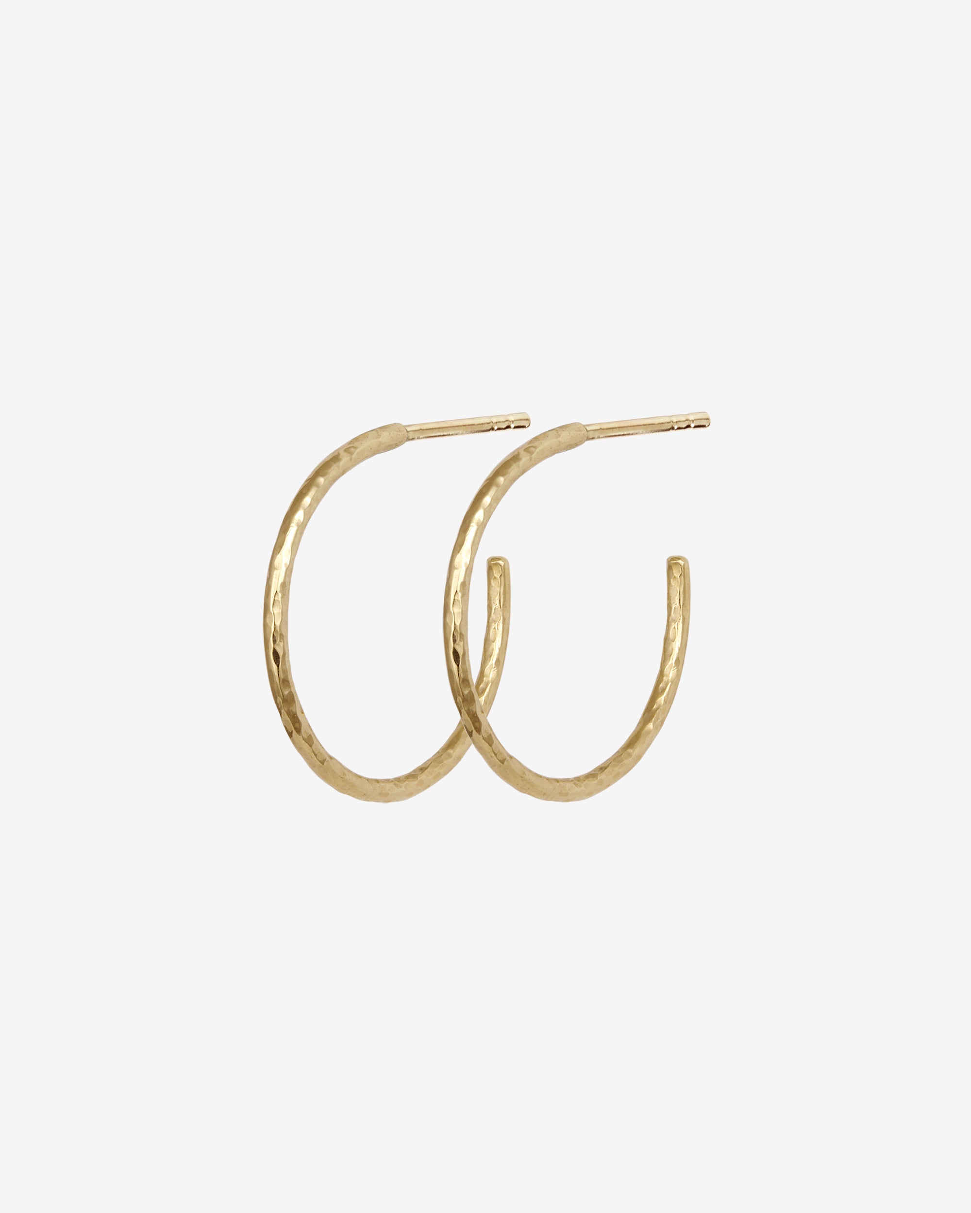 Temple of the Sun Relic Hoop Earrings Solid Gold