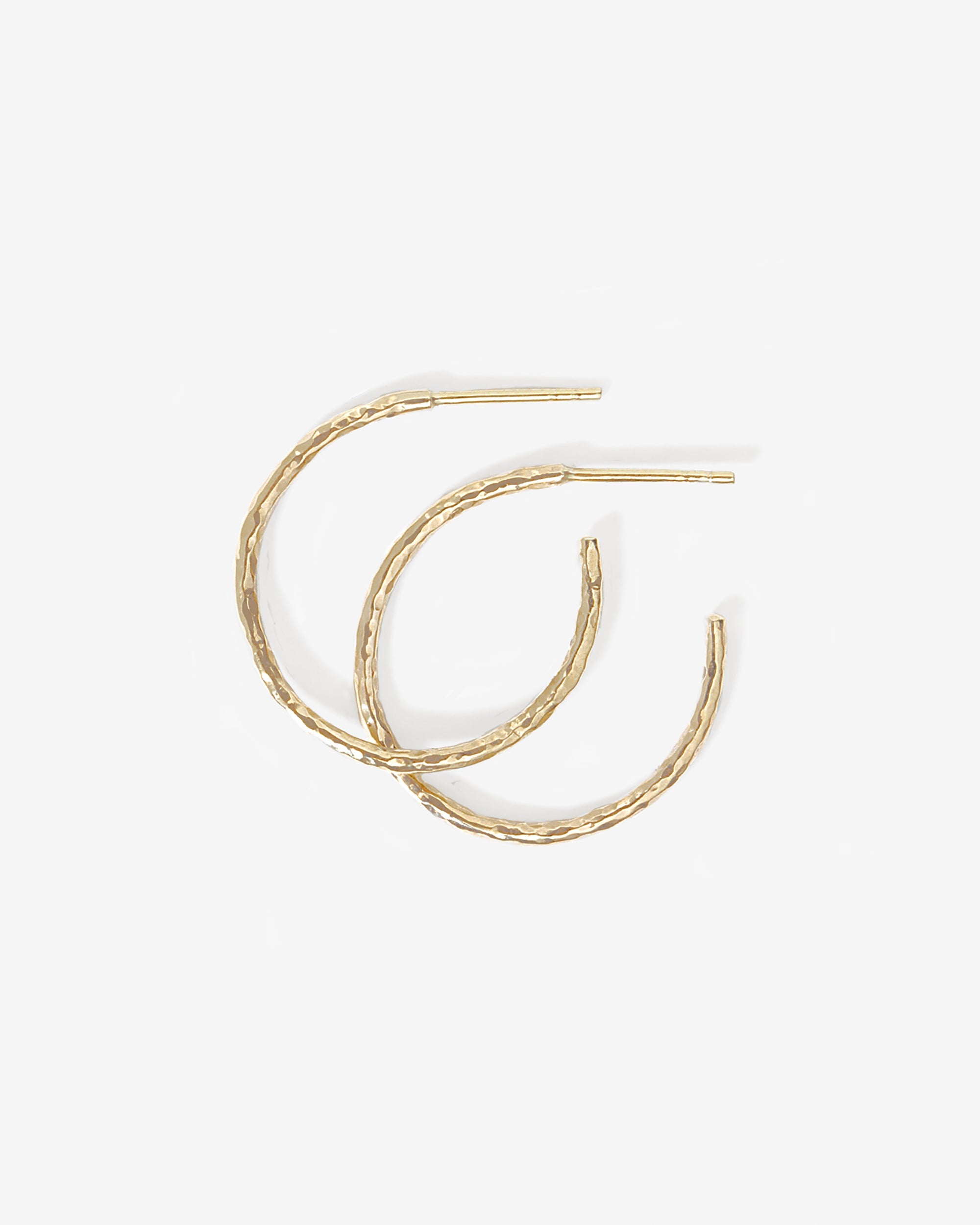 Temple of the Sun Relic Hoop Earrings Solid Gold