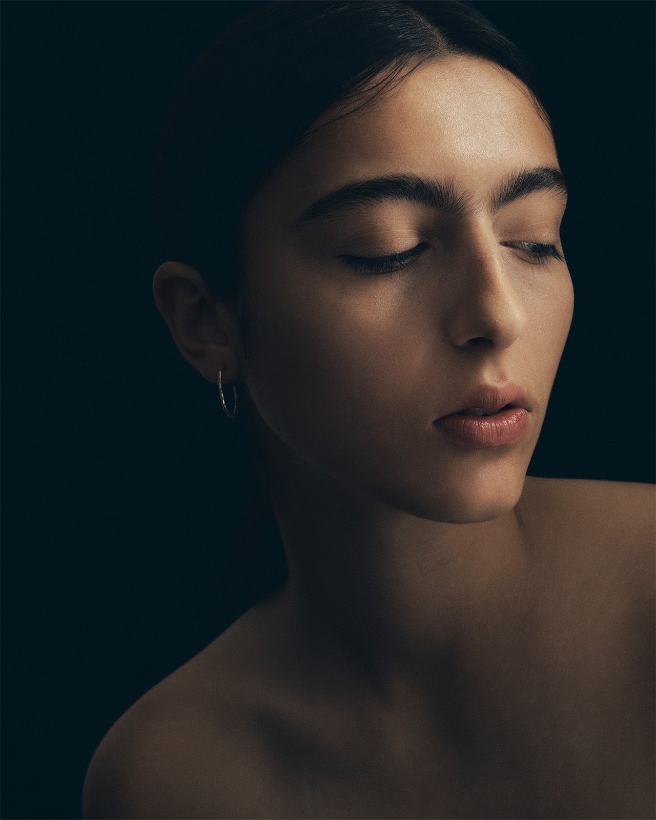 Temple of the Sun Relic Hoop Earrings Solid Gold