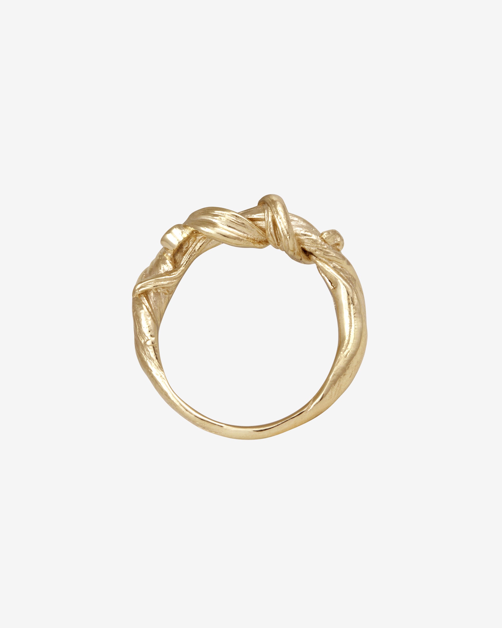 Temple of the Sun Relic III Twisted Ring Diamond Solid Gold