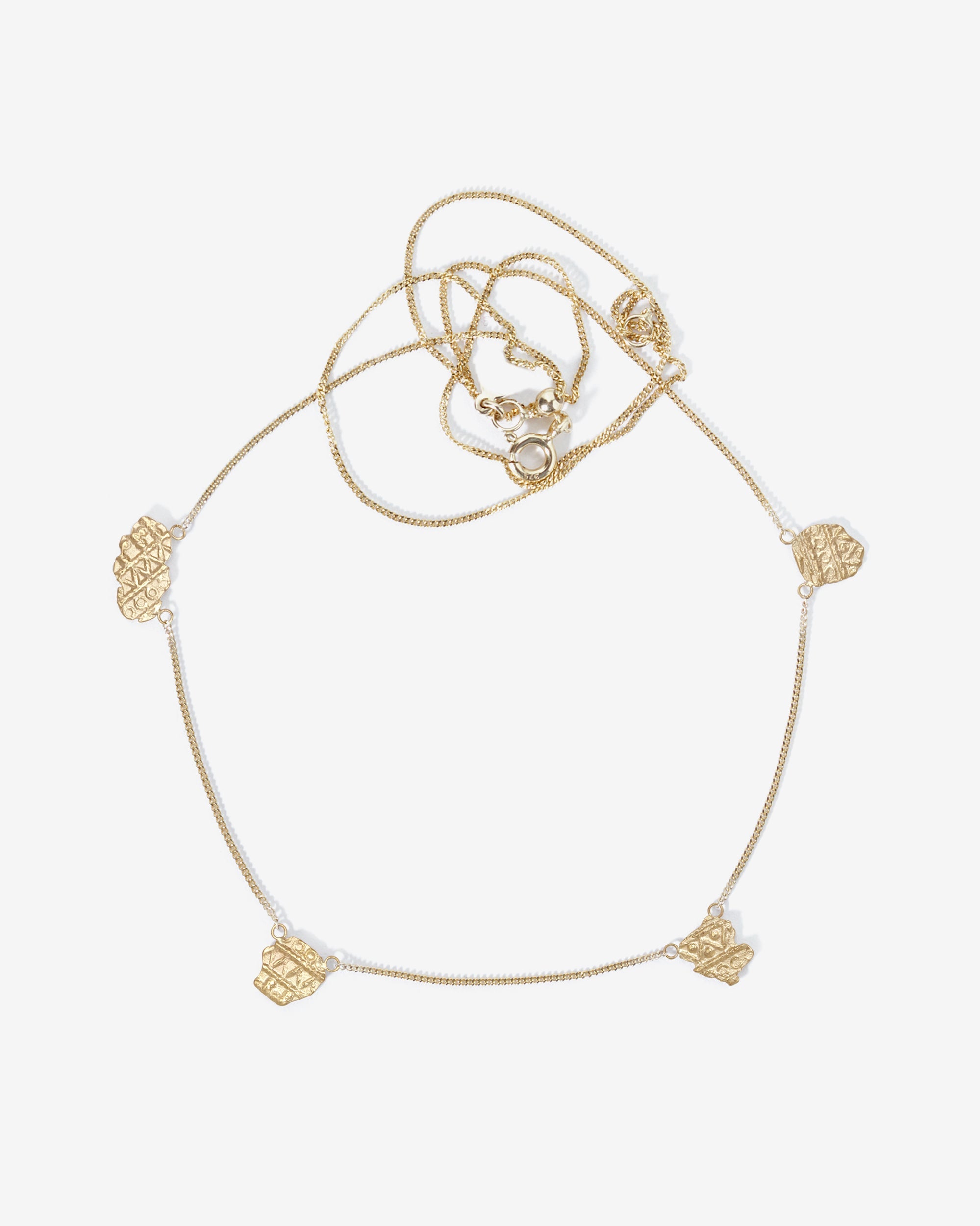 Temple of the Sun Relic IV Station Necklace Solid Gold