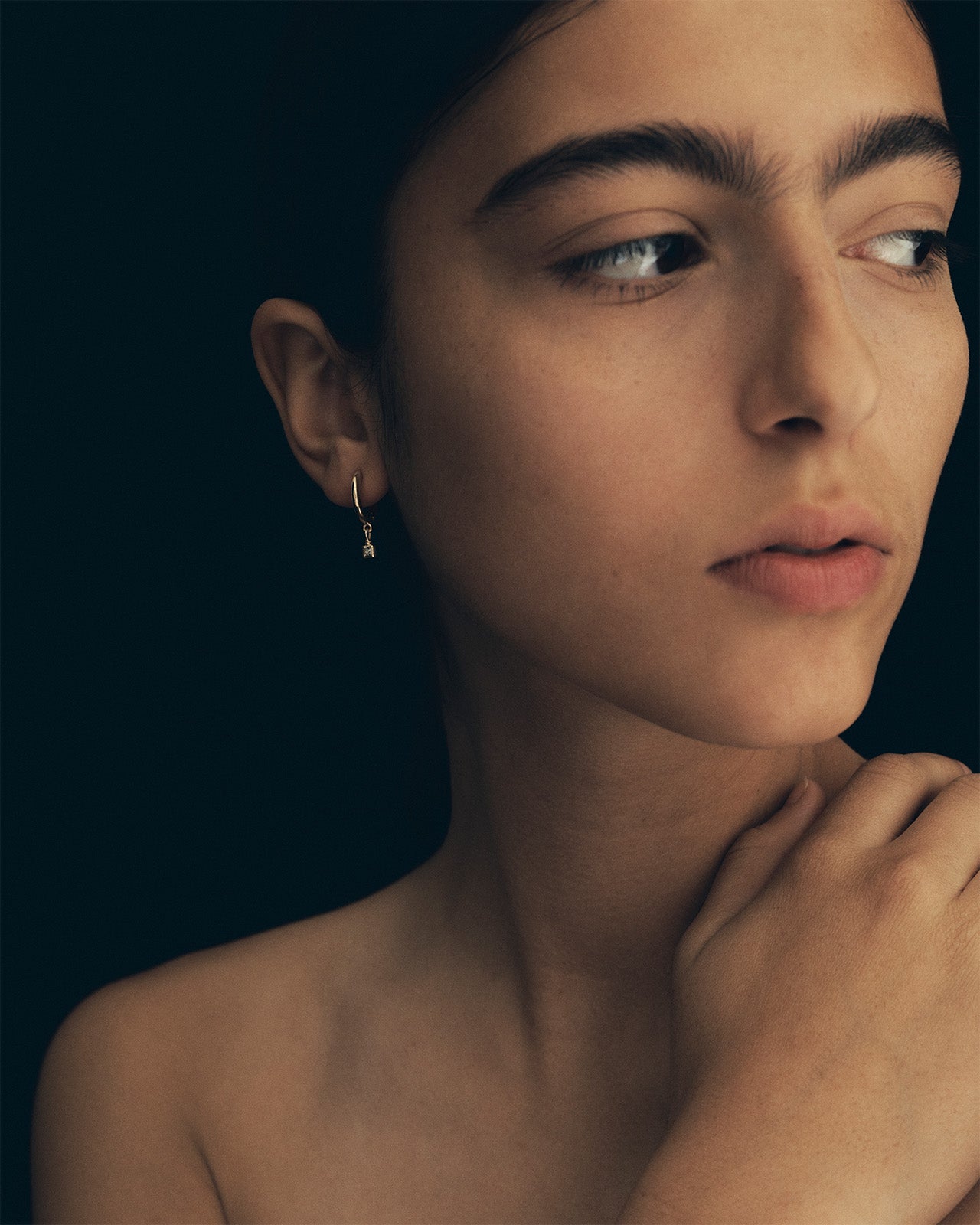 Temple of the Sun Relic Princess Drop Earrings Diamond Solid Gold