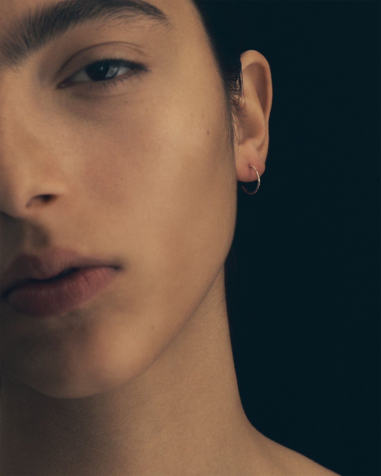 Temple of the Sun Relic Small Hoop Earrings Solid Gold