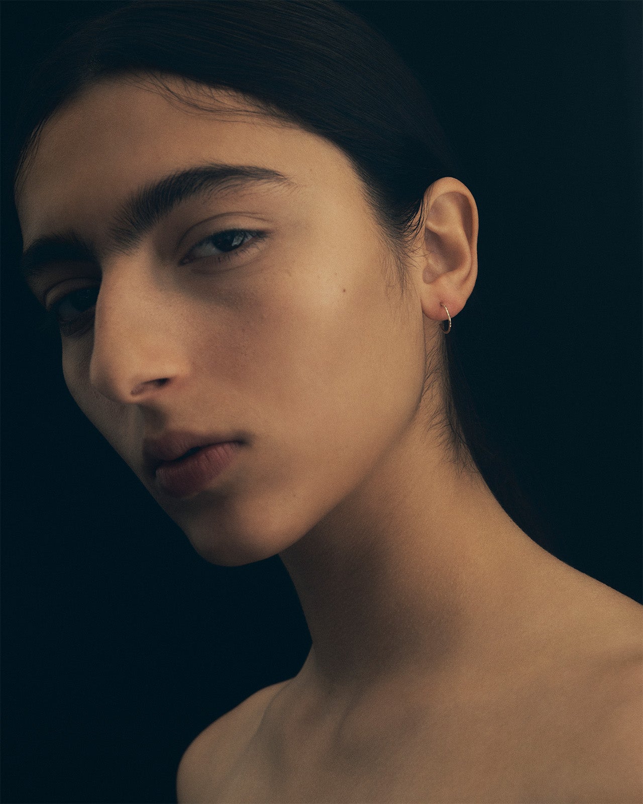 Temple of the Sun Relic Small Hoop Earrings Solid Gold