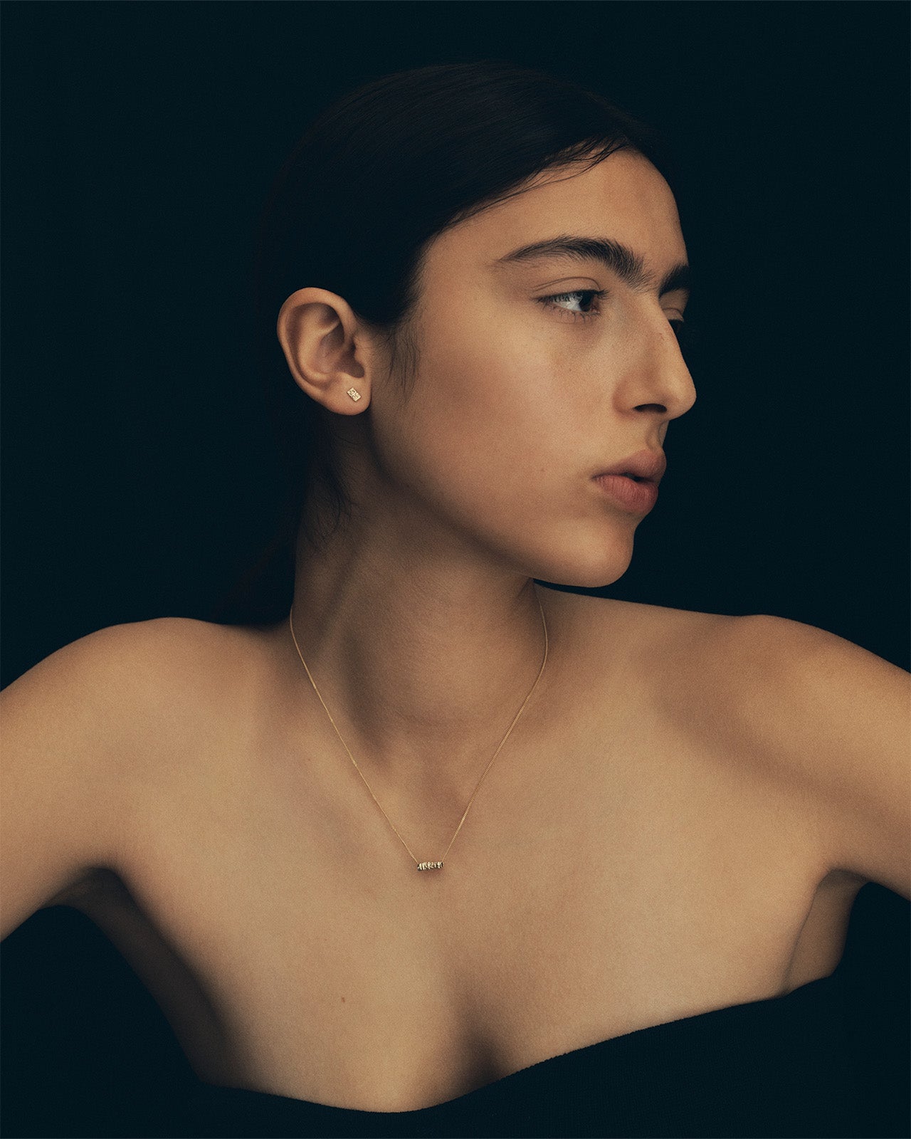 Temple of the Sun Relic Solitaire Bead Necklace Solid Gold