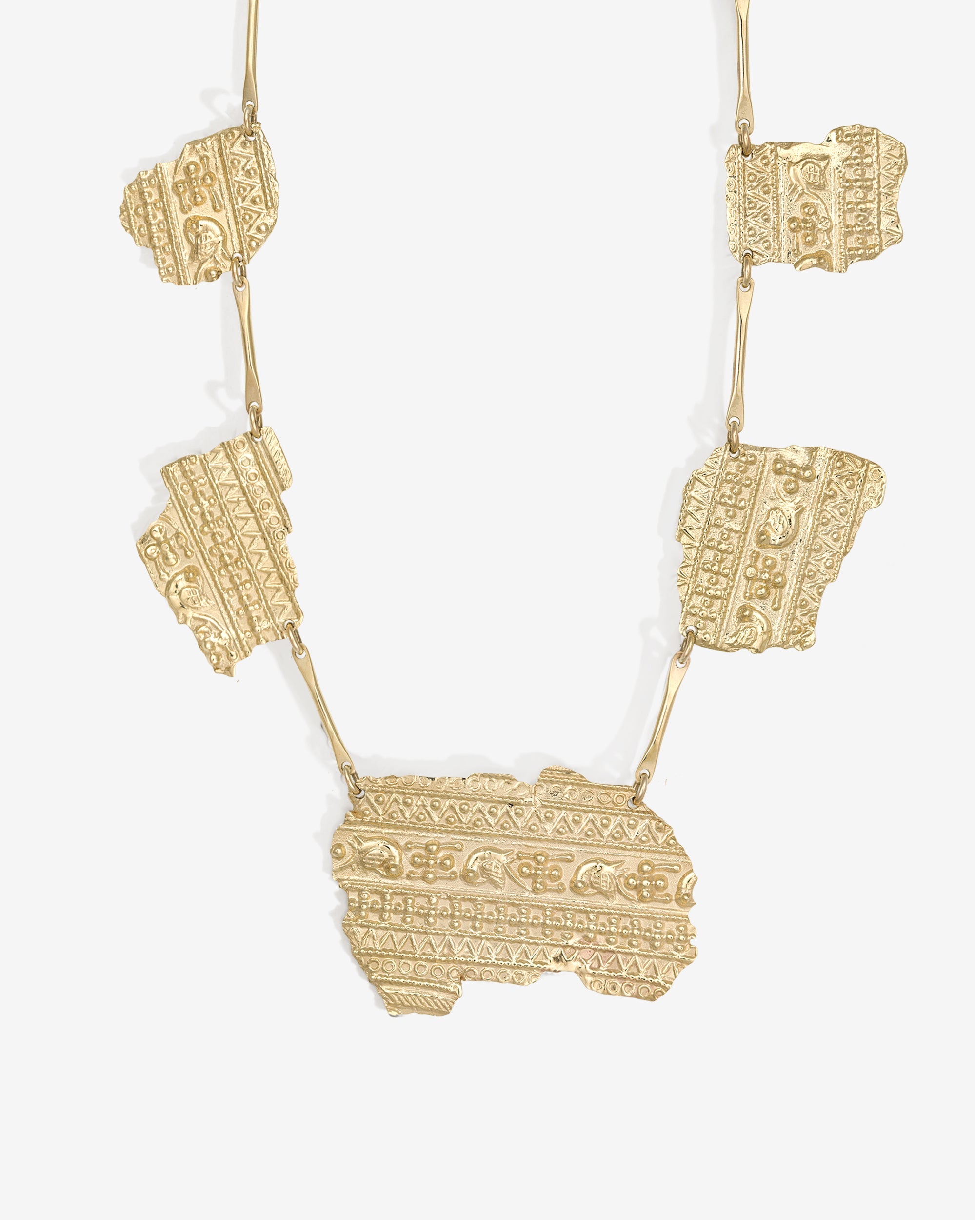Temple of the Sun Relic V Necklace Solid Gold