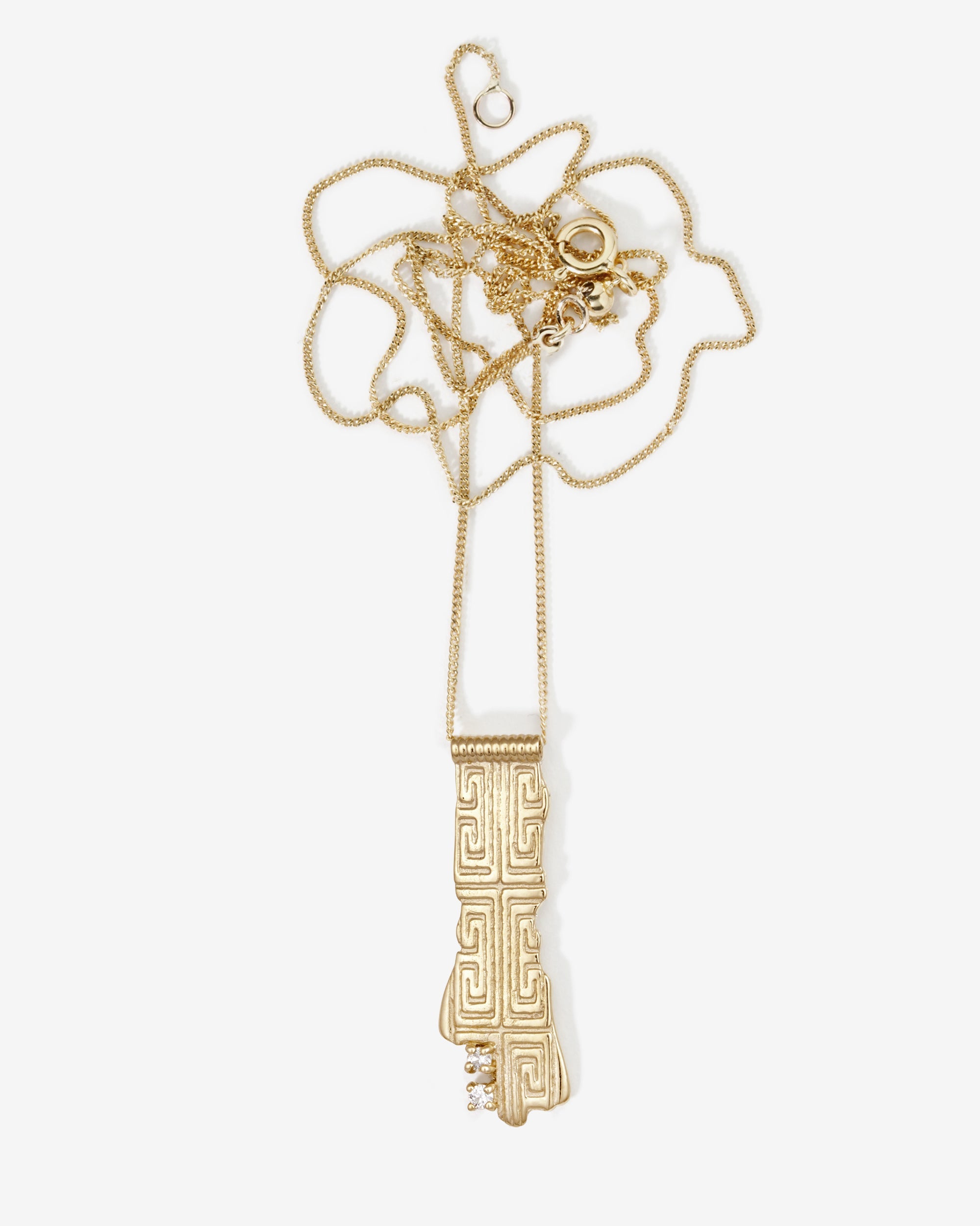 Temple of the Sun Relic X Necklace Diamond Solid Gold