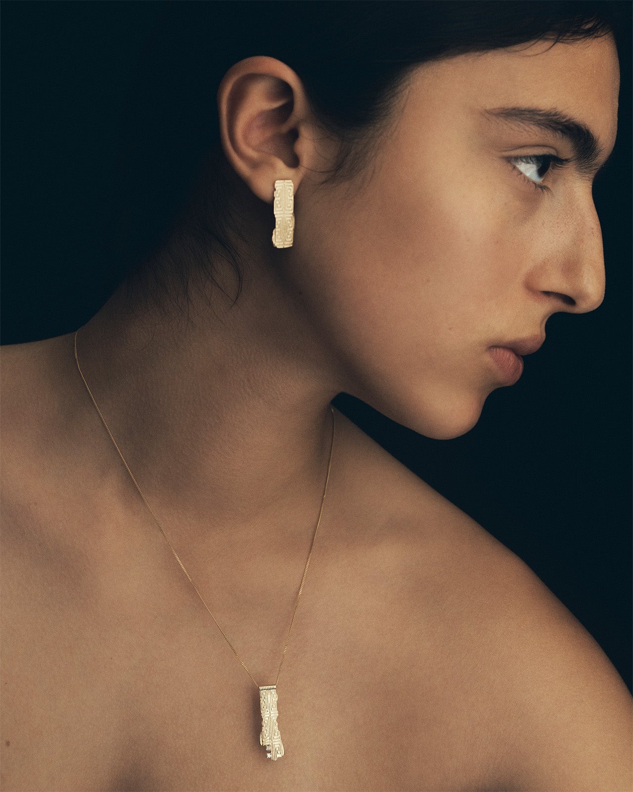 Temple of the Sun Relic X Necklace Diamond Solid Gold