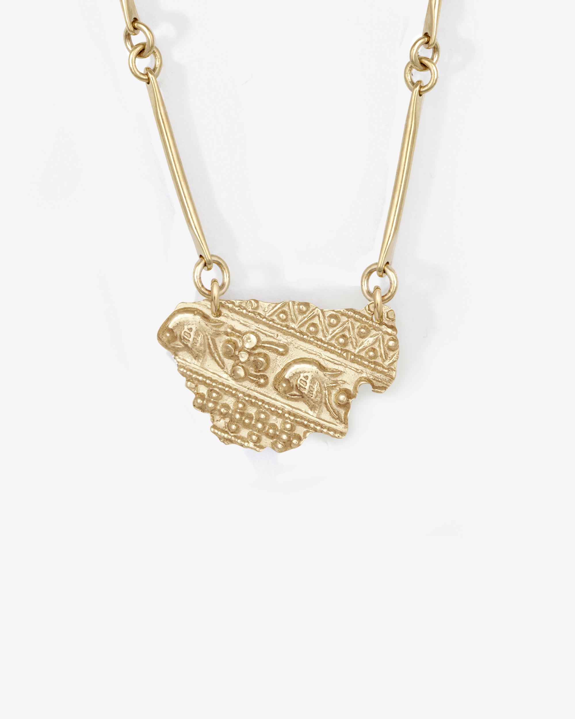Temple of the Sun Relic XV Necklace Solid Gold