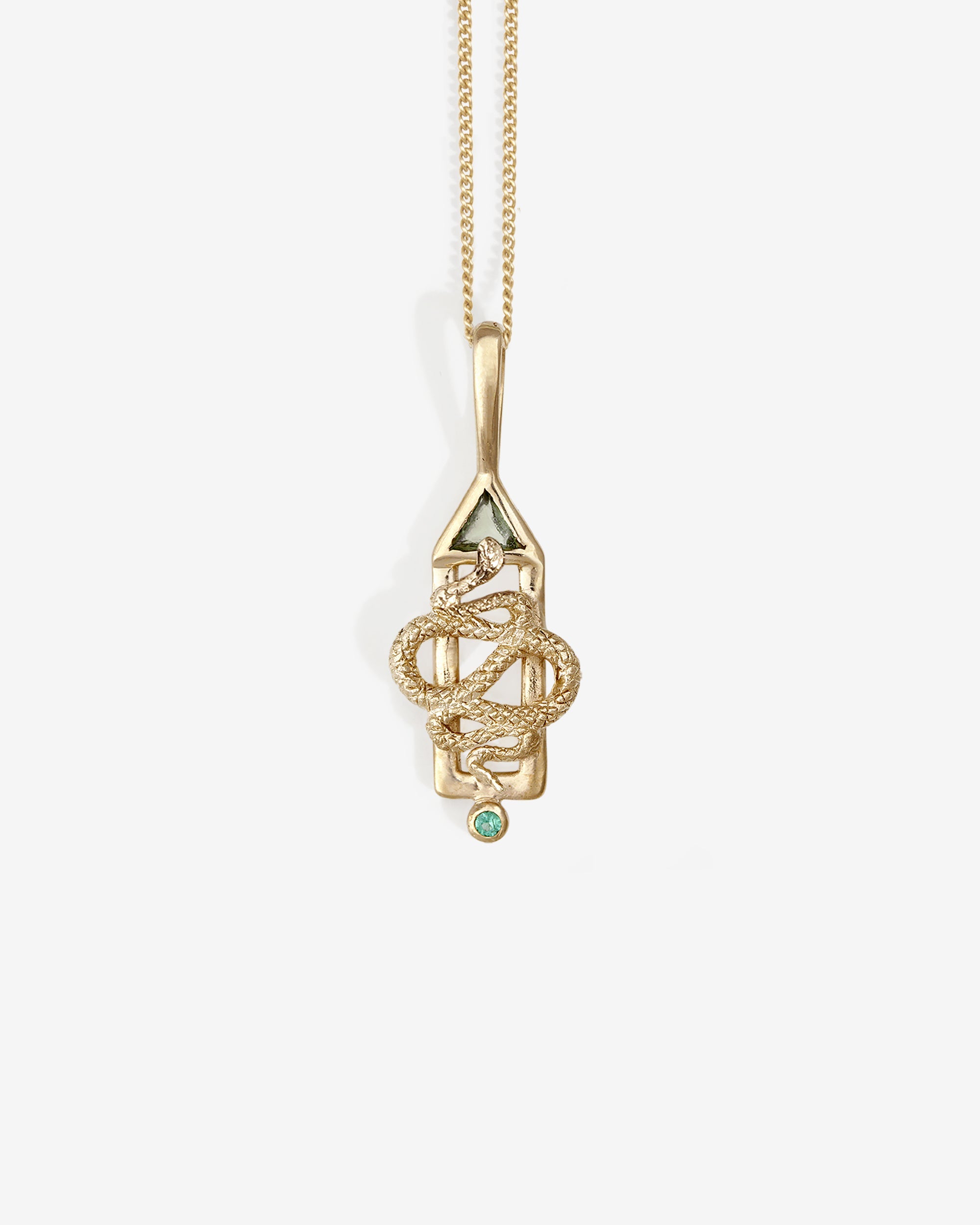 Temple of the Sun Rise Necklace Solid Gold