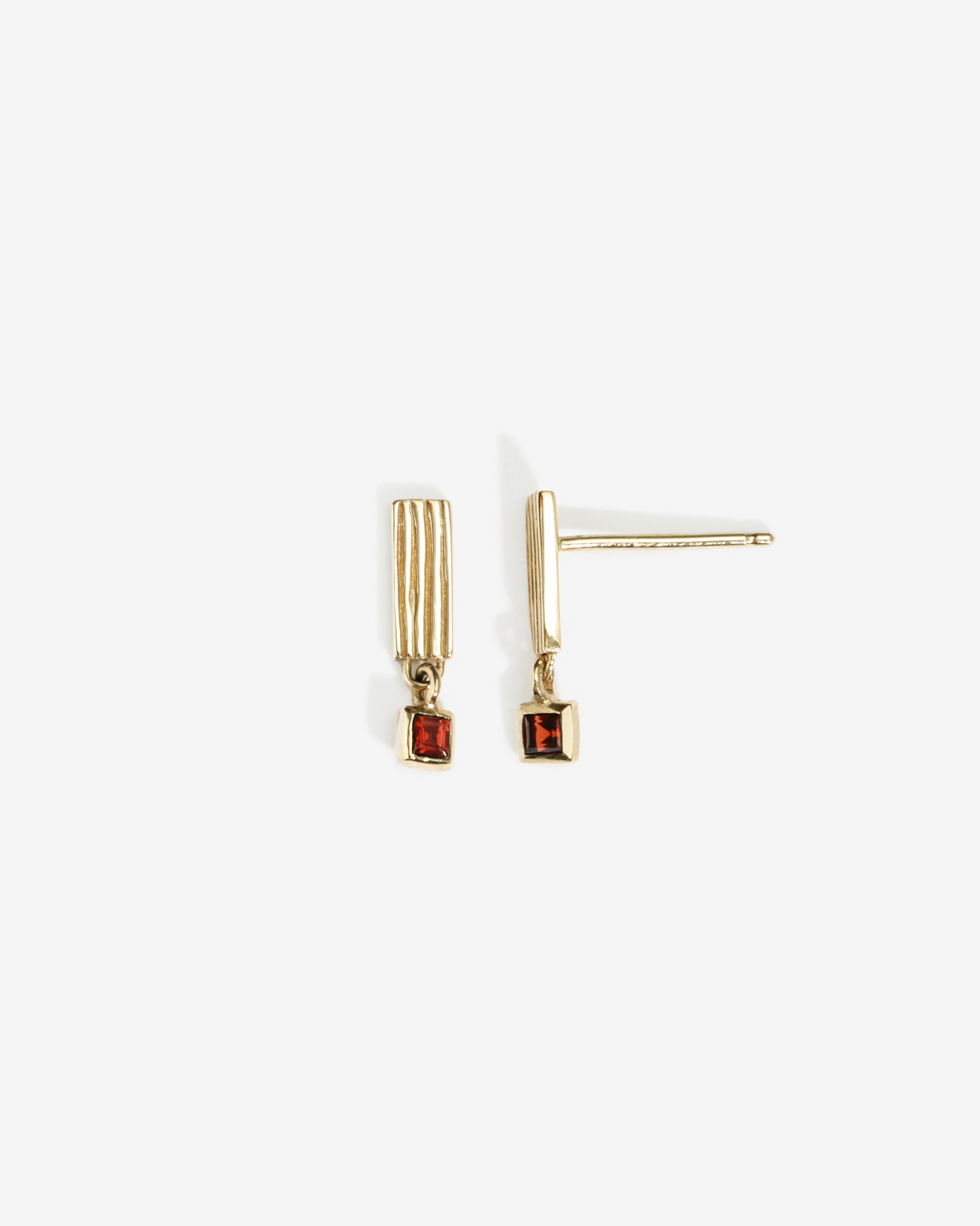 Temple of the Sun Riva Earrings Garnet Solid Gold