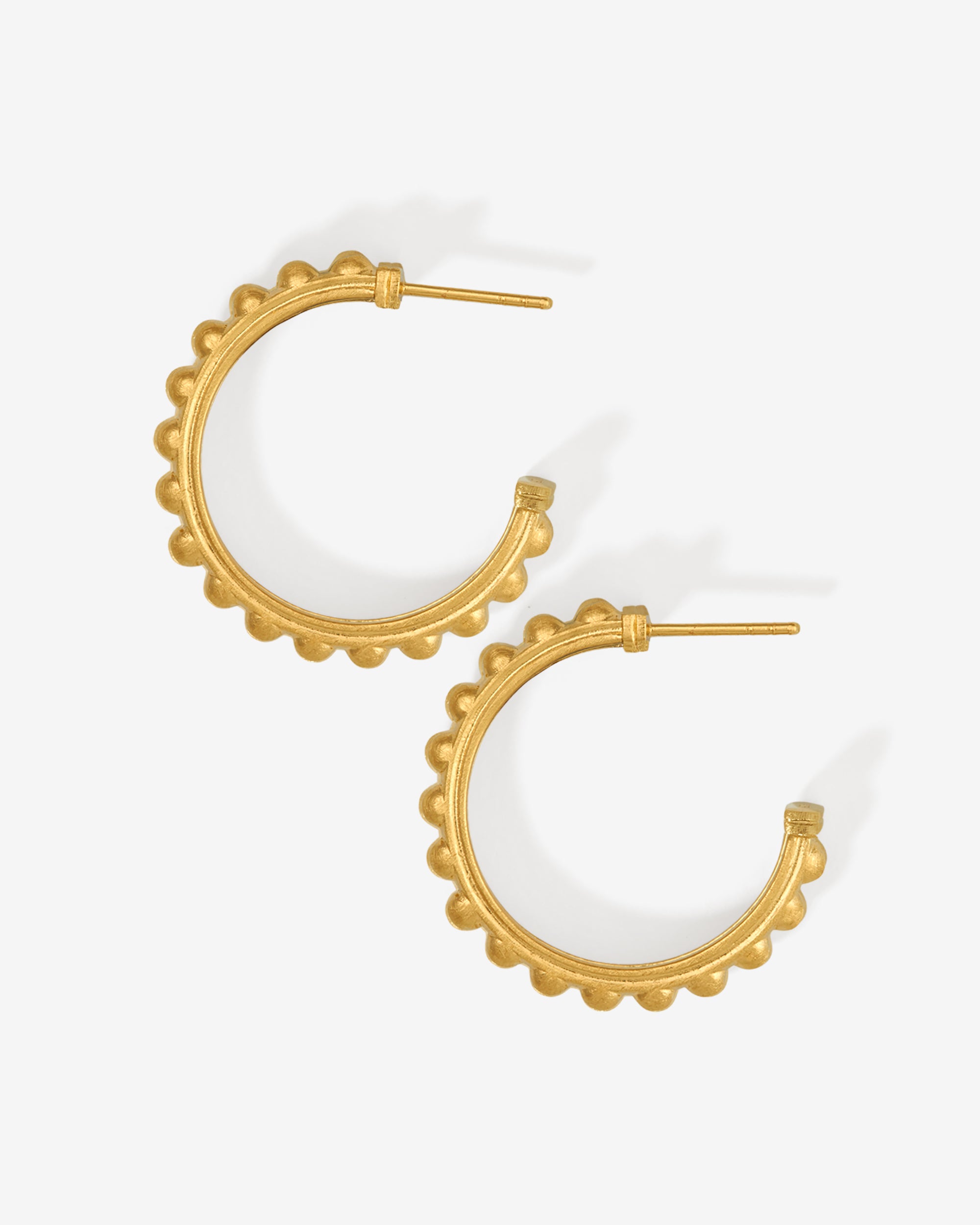 Temple of the Sun Roma Hoops Gold Vermeil