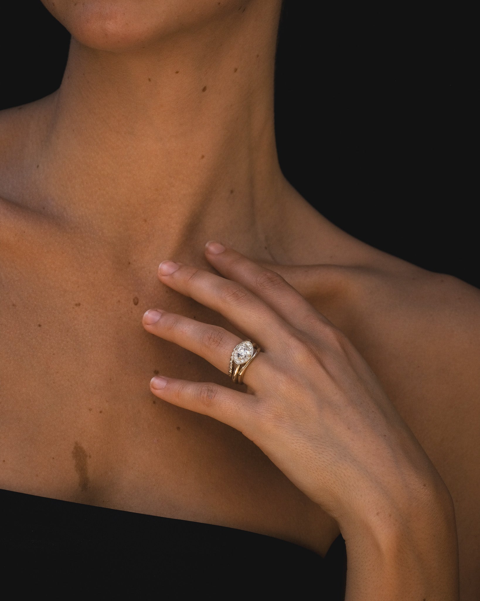 Temple of the Sun Saba Eye Ring Diamond Solid Gold