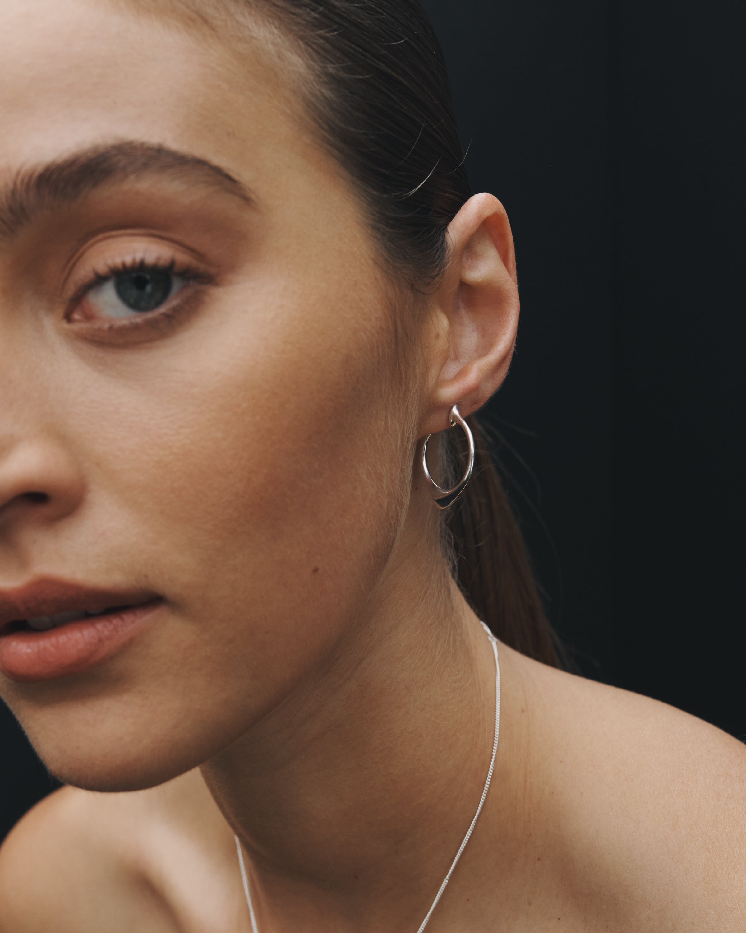 Temple of the Sun Saba Hoops Silver