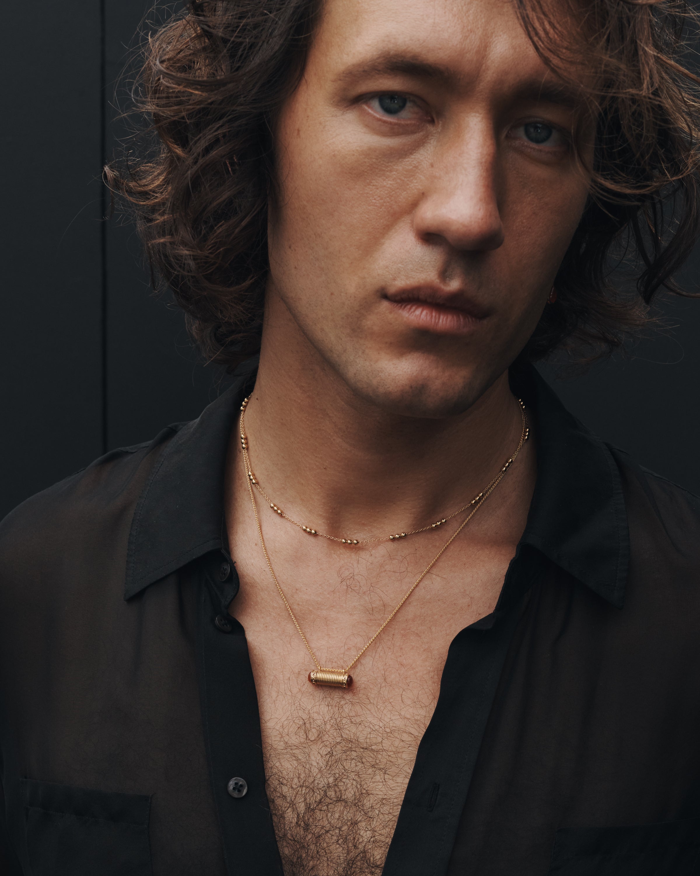 Temple of the Sun Sacred Scroll Necklace Gold Vermeil