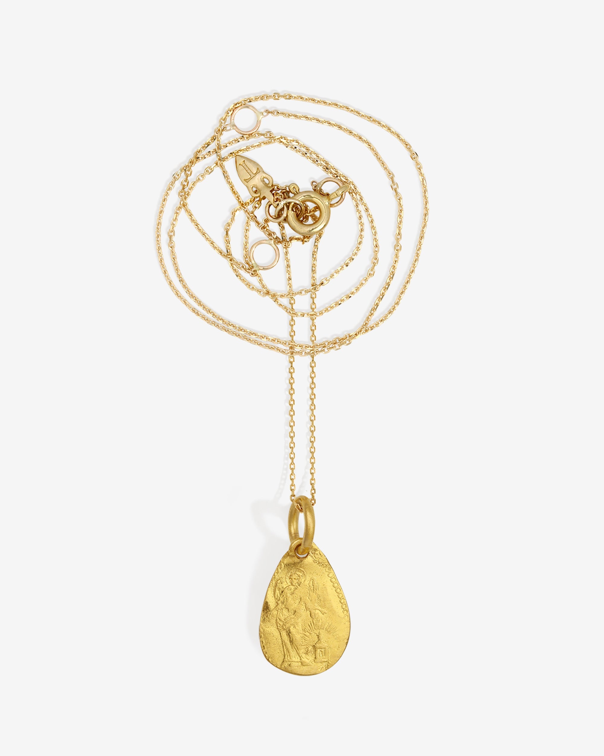 Temple of the Sun Saint Necklace Solid Gold