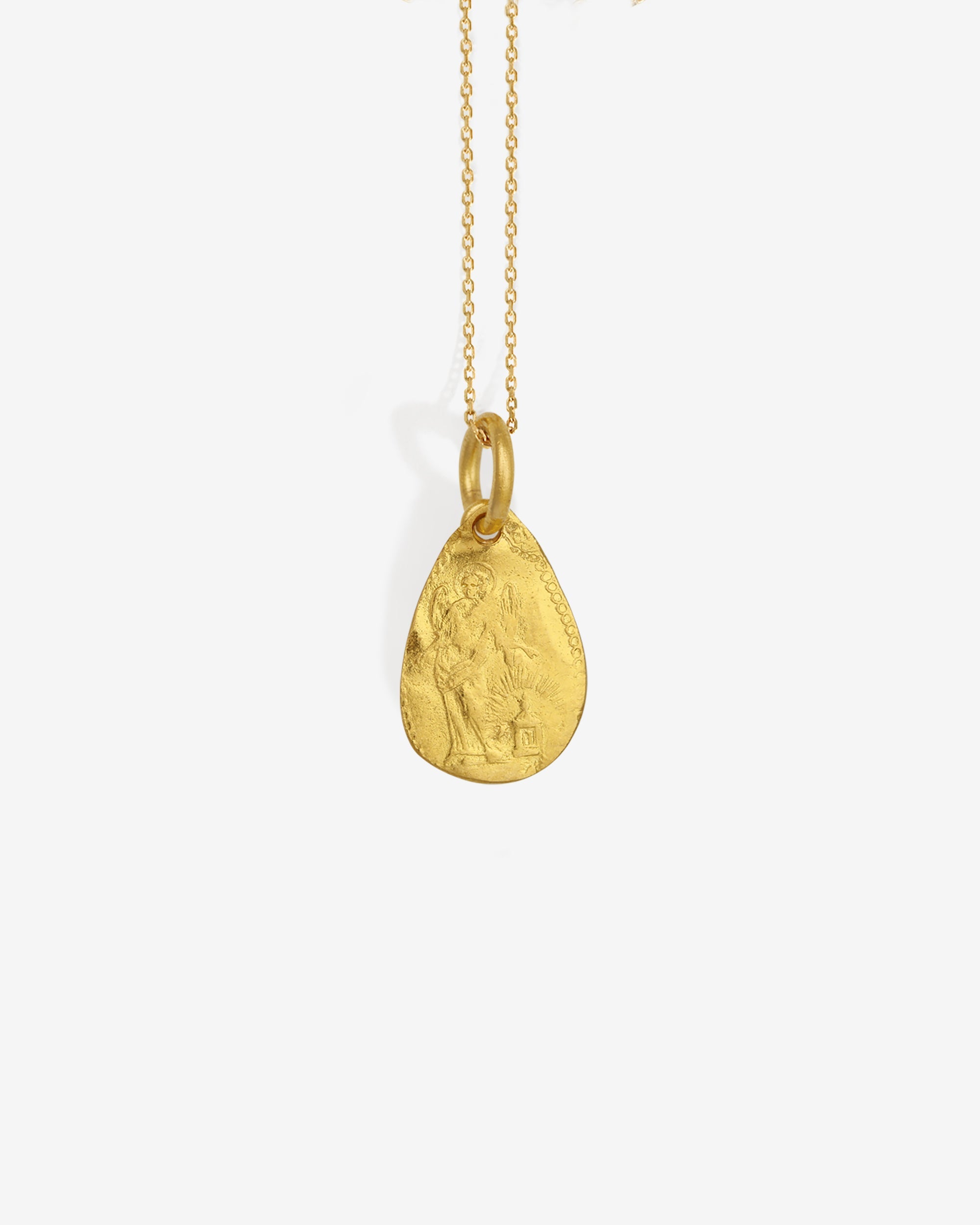 Temple of the Sun Saint Necklace Solid Gold