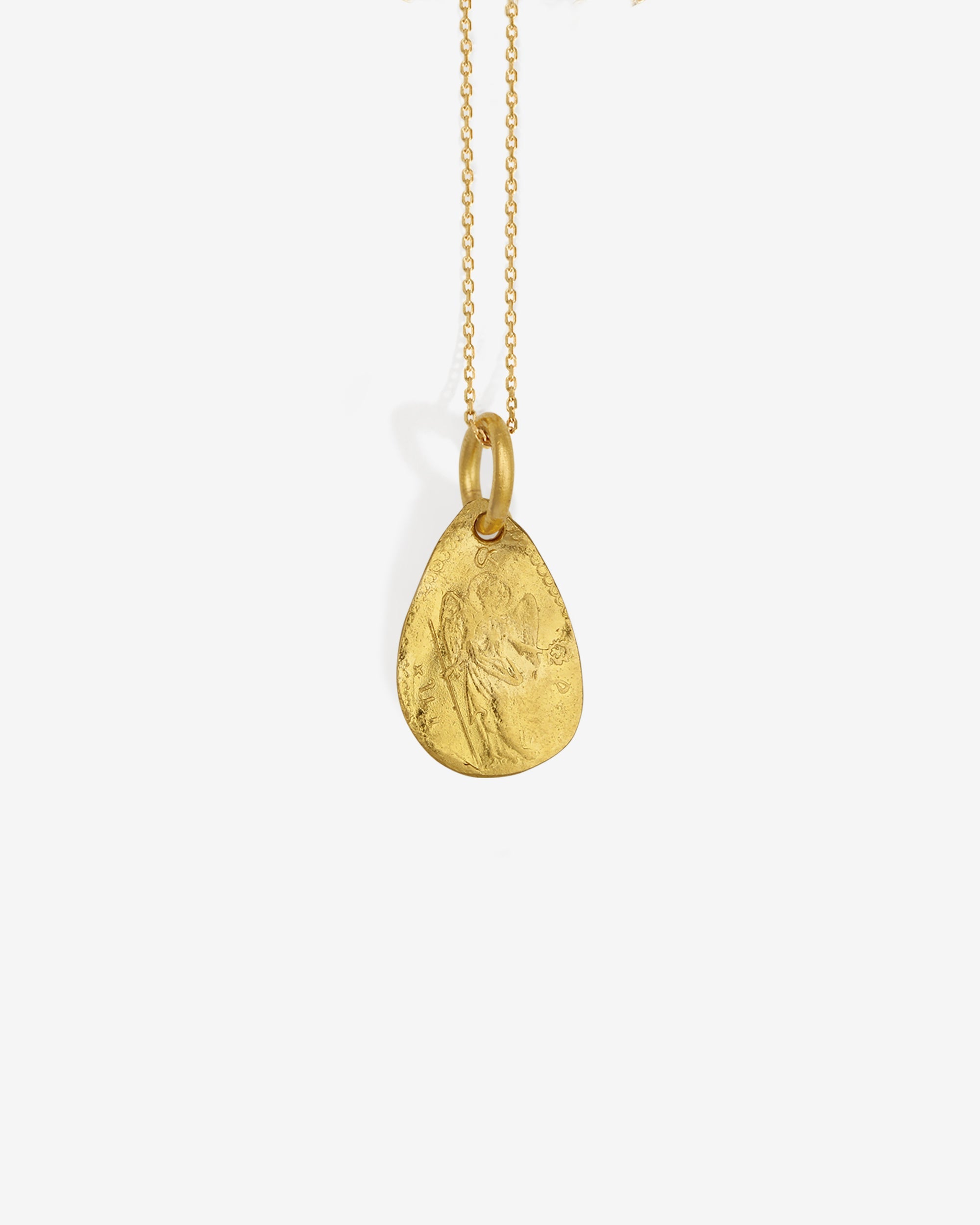 Temple of the Sun Saint Necklace Solid Gold