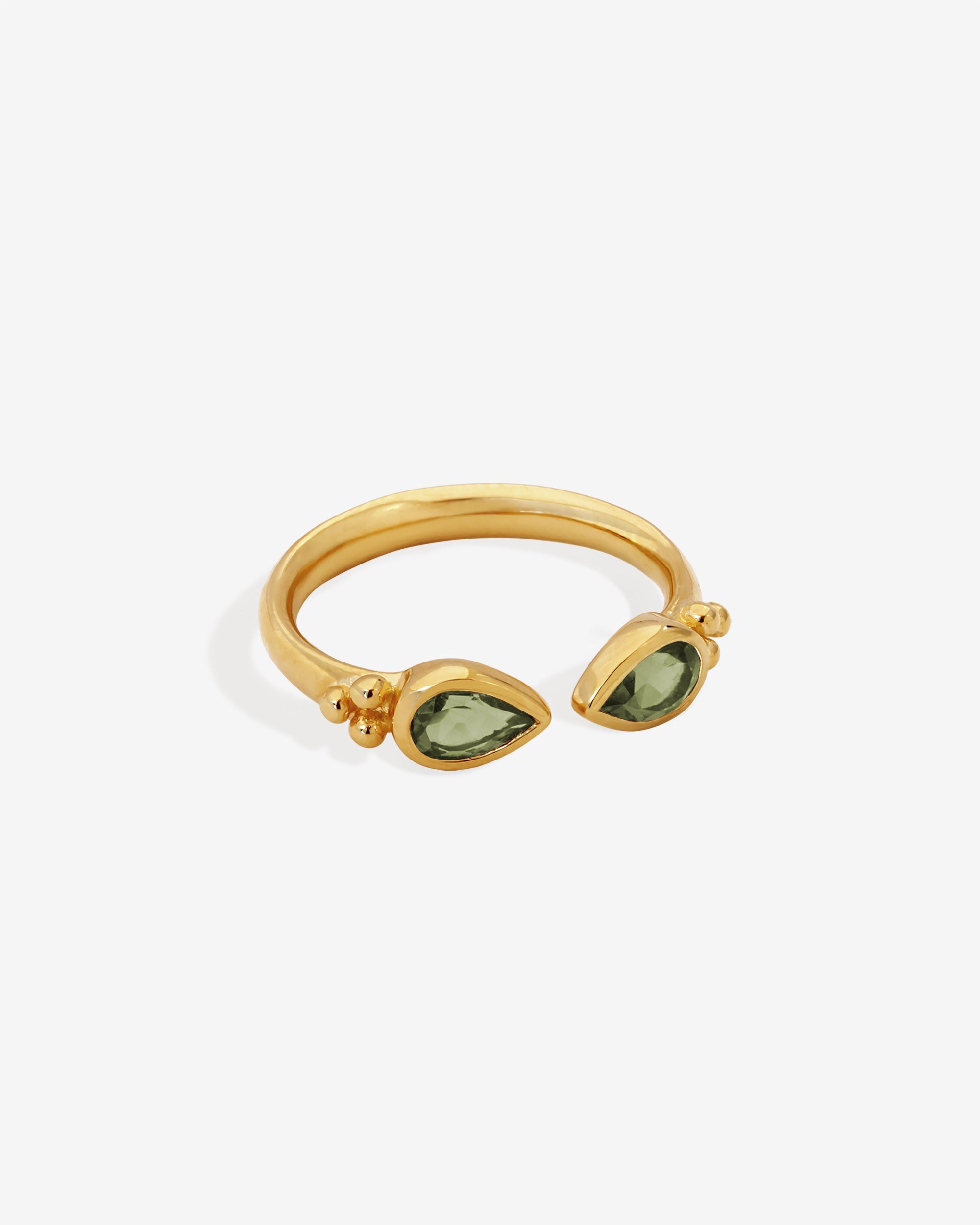 Temple of the Sun Sarra Ring Peridot Gold Vermeil