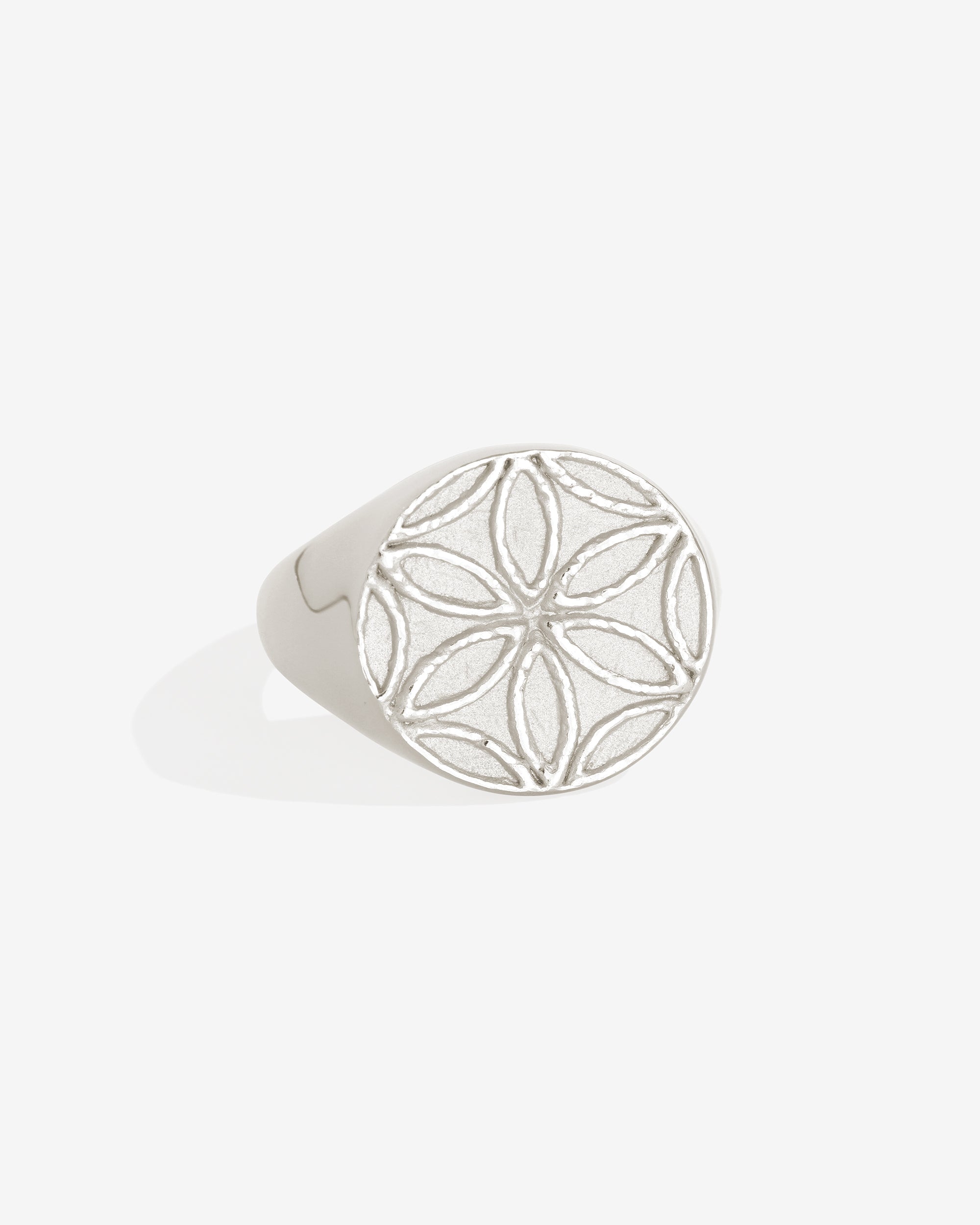 Temple of the Sun Seed of Life Seal Ring Silver