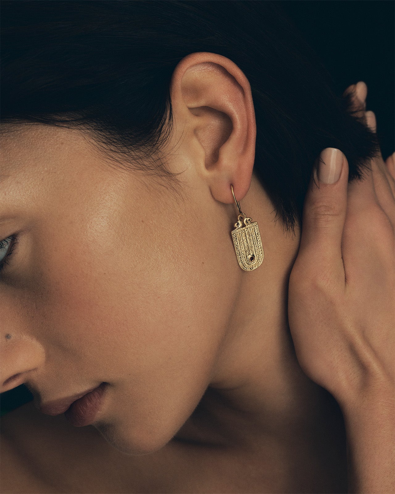 Temple of the Sun Seth Earrings Gold Vermeil