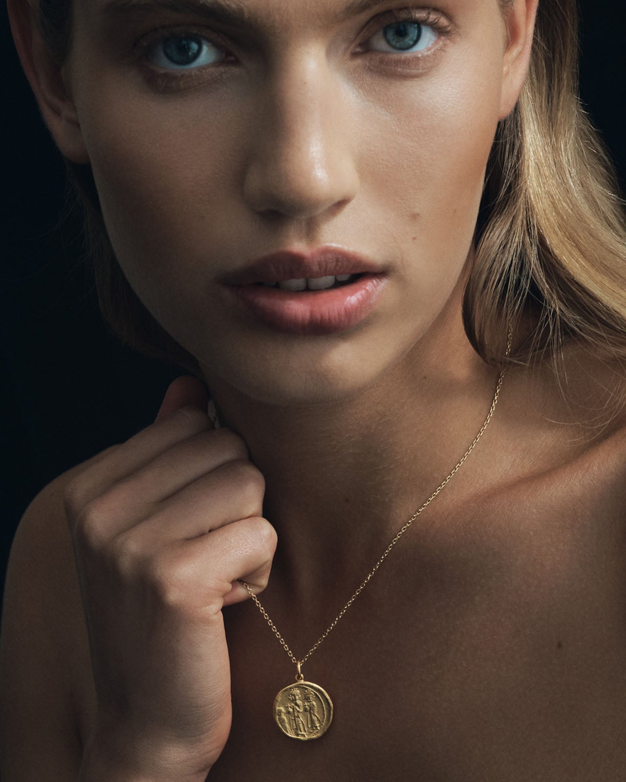 Temple of the Sun Solidus Necklace Solid Gold