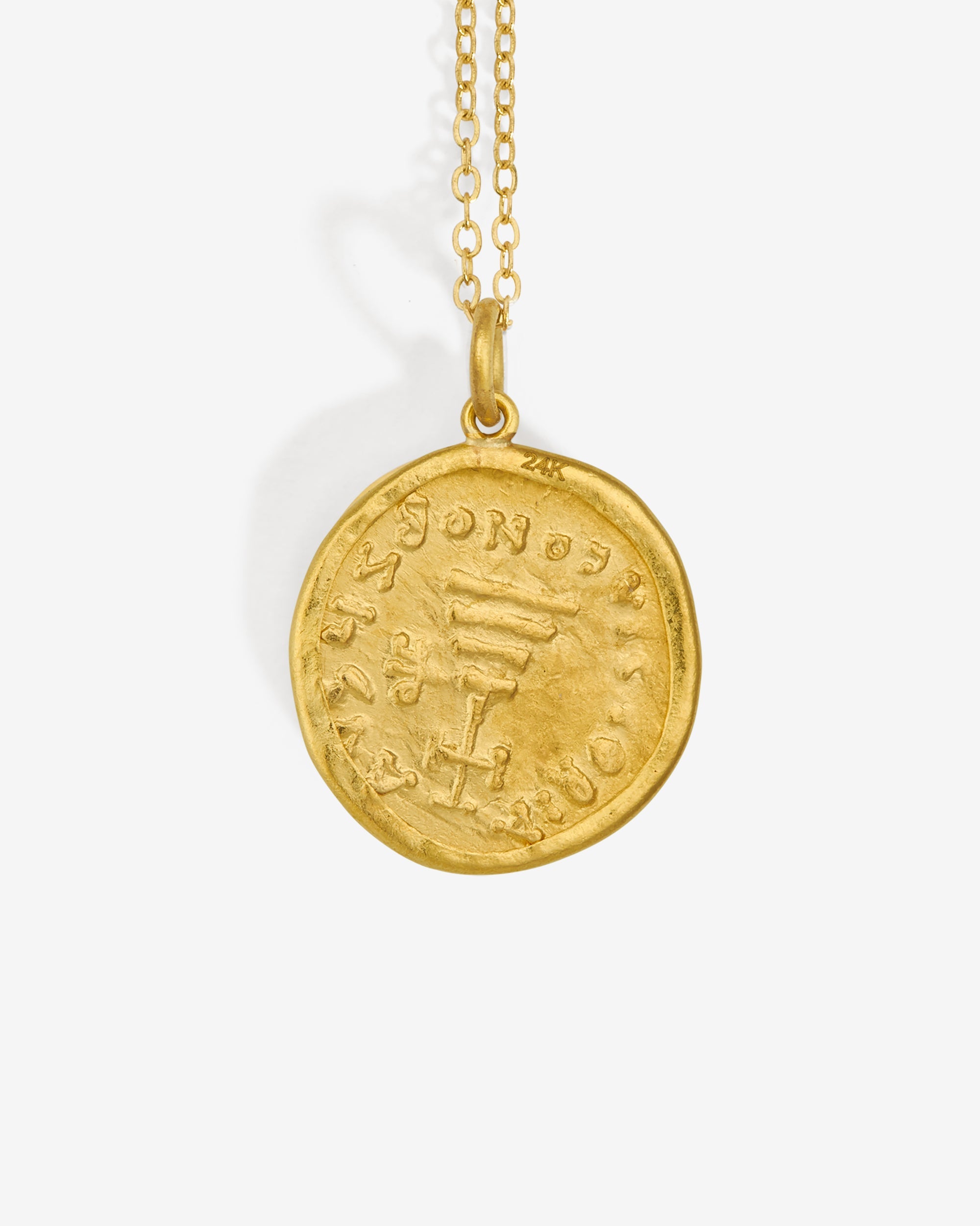 Temple of the Sun Solidus Necklace Solid Gold