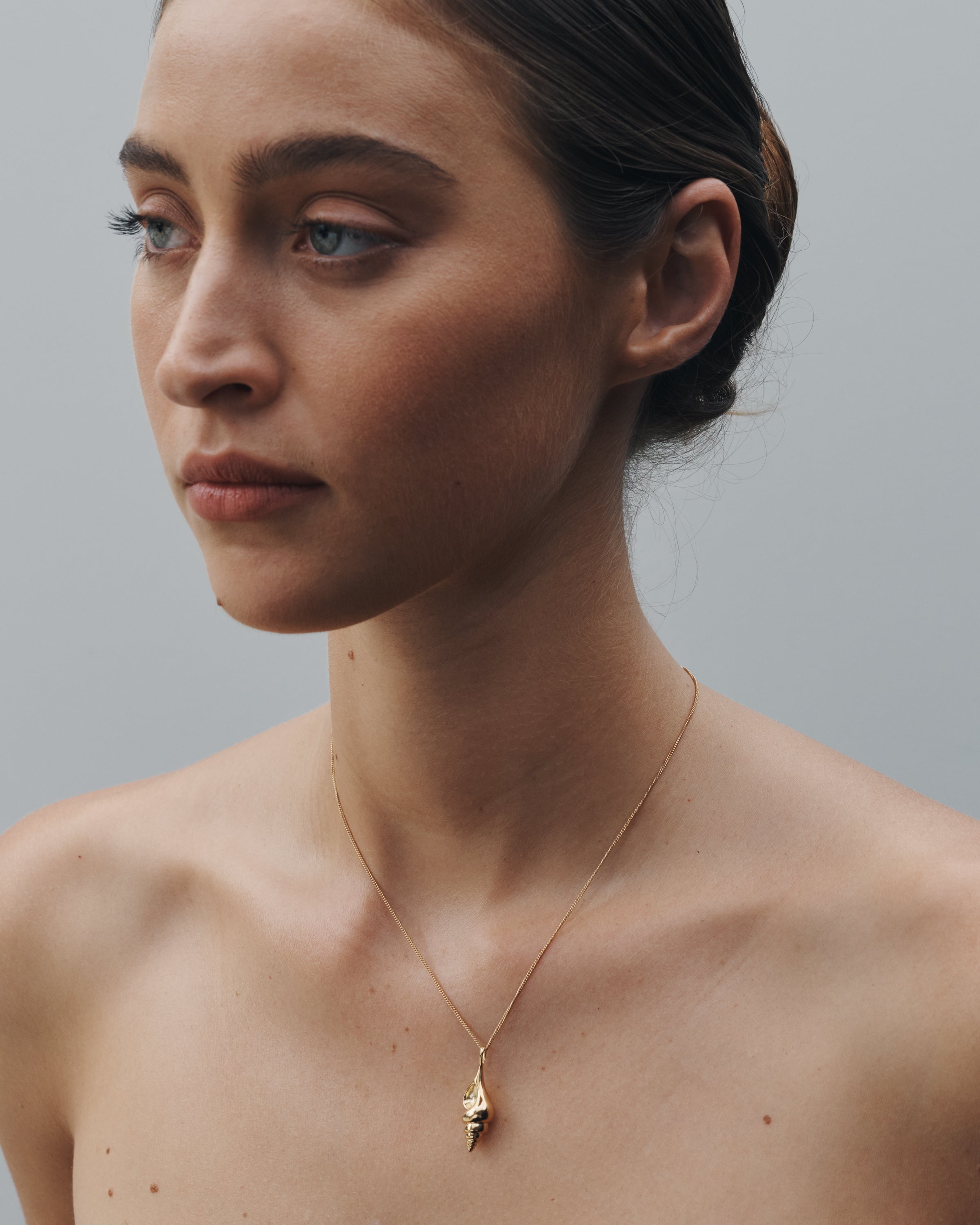 Temple of the Sun Spire Pendant Necklace Gold Vermeil